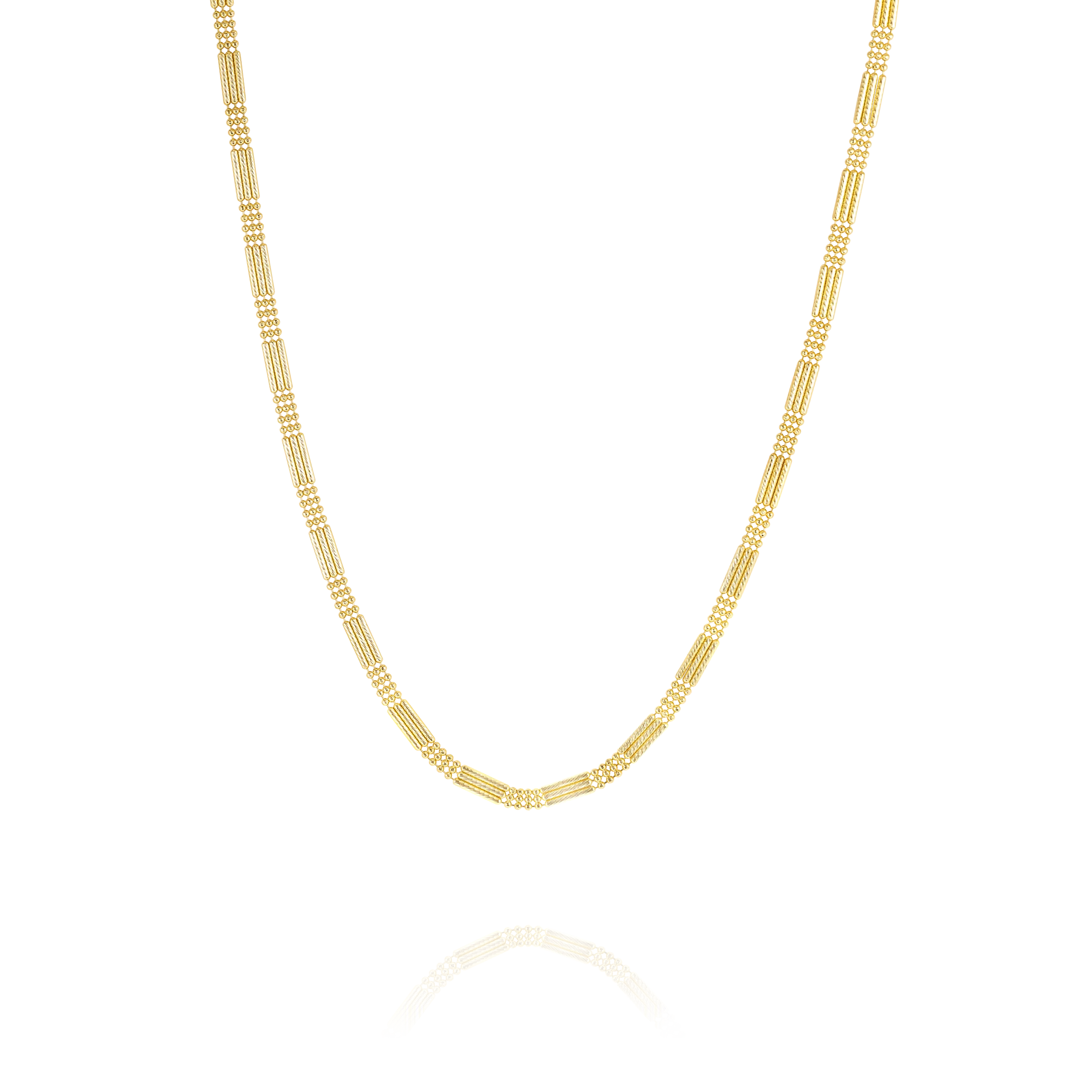 18K Pure Gold 1 Color Layer Seed Chain - Image 3