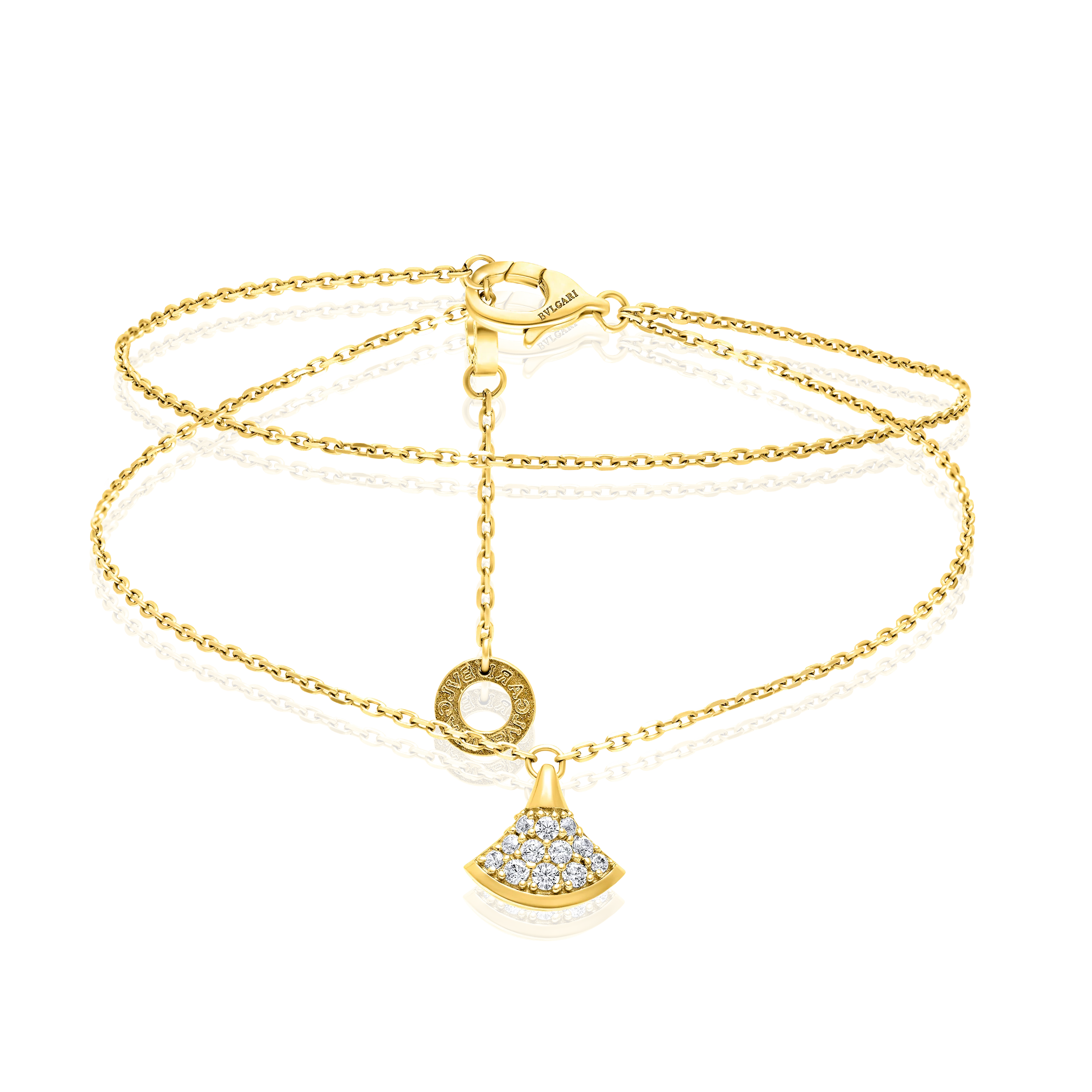 18K Pure Gold 2 Layer Stone Bracelet Talagold