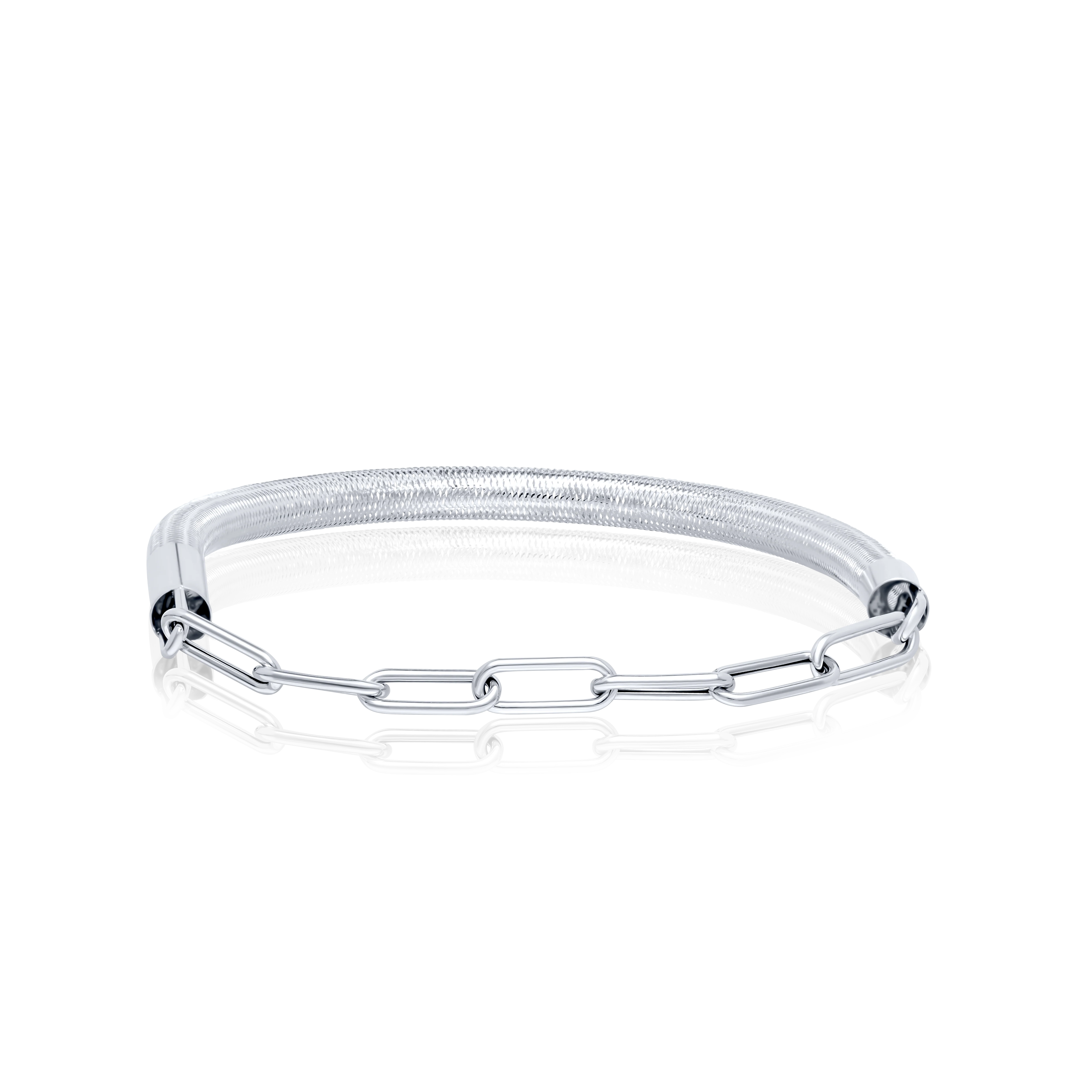 18K Pure Gold 3 Color Elastic Bangle Set - Image 3