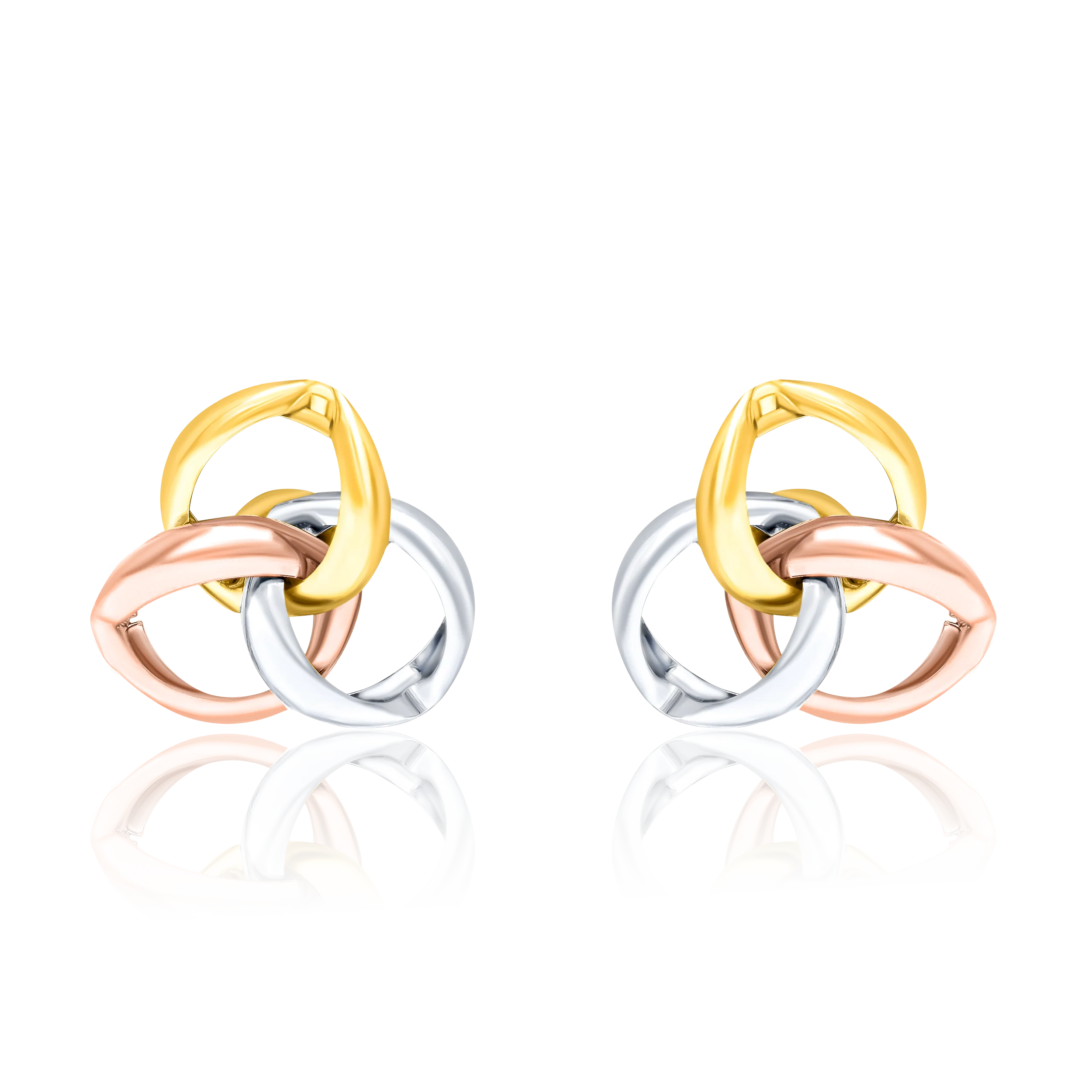 18K Pure Gold 3 Color Flower Jewelry Set Talagold - Image 2
