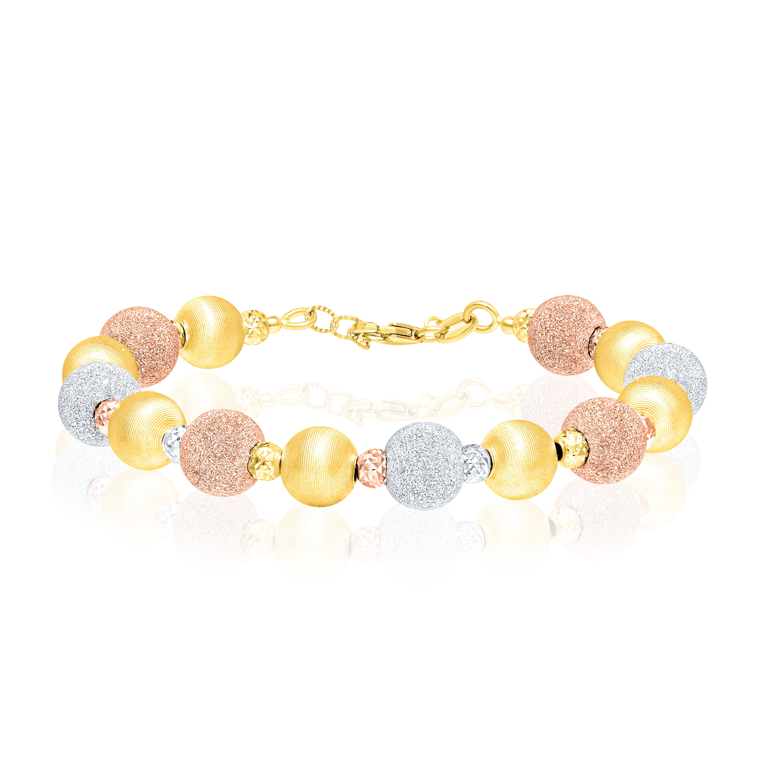 18K Pure Gold 3 Color Seed Bangle Talagold