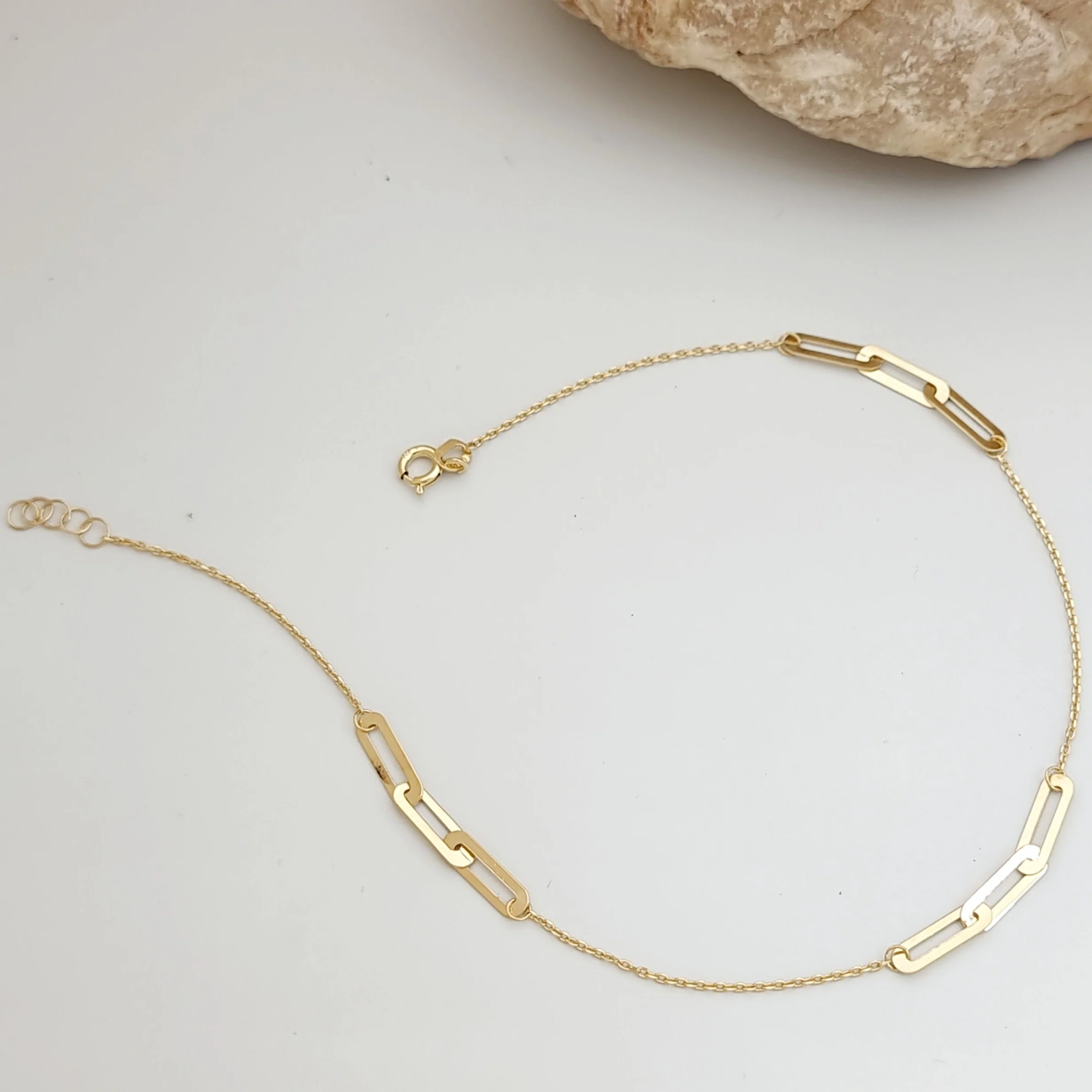 18K Pure Gold Adjustable Anklet - Image 3