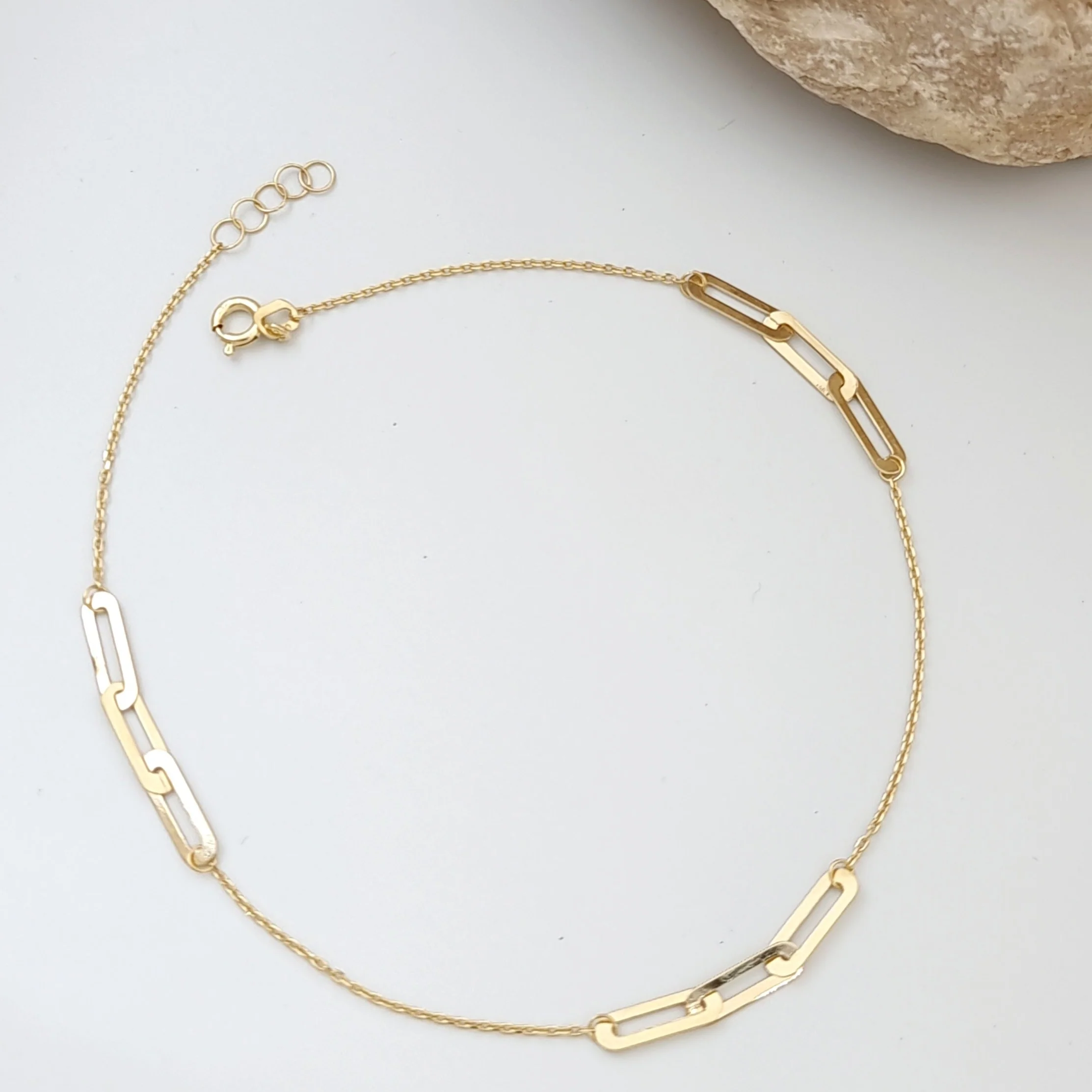 18K Pure Gold Adjustable Anklet - Image 6