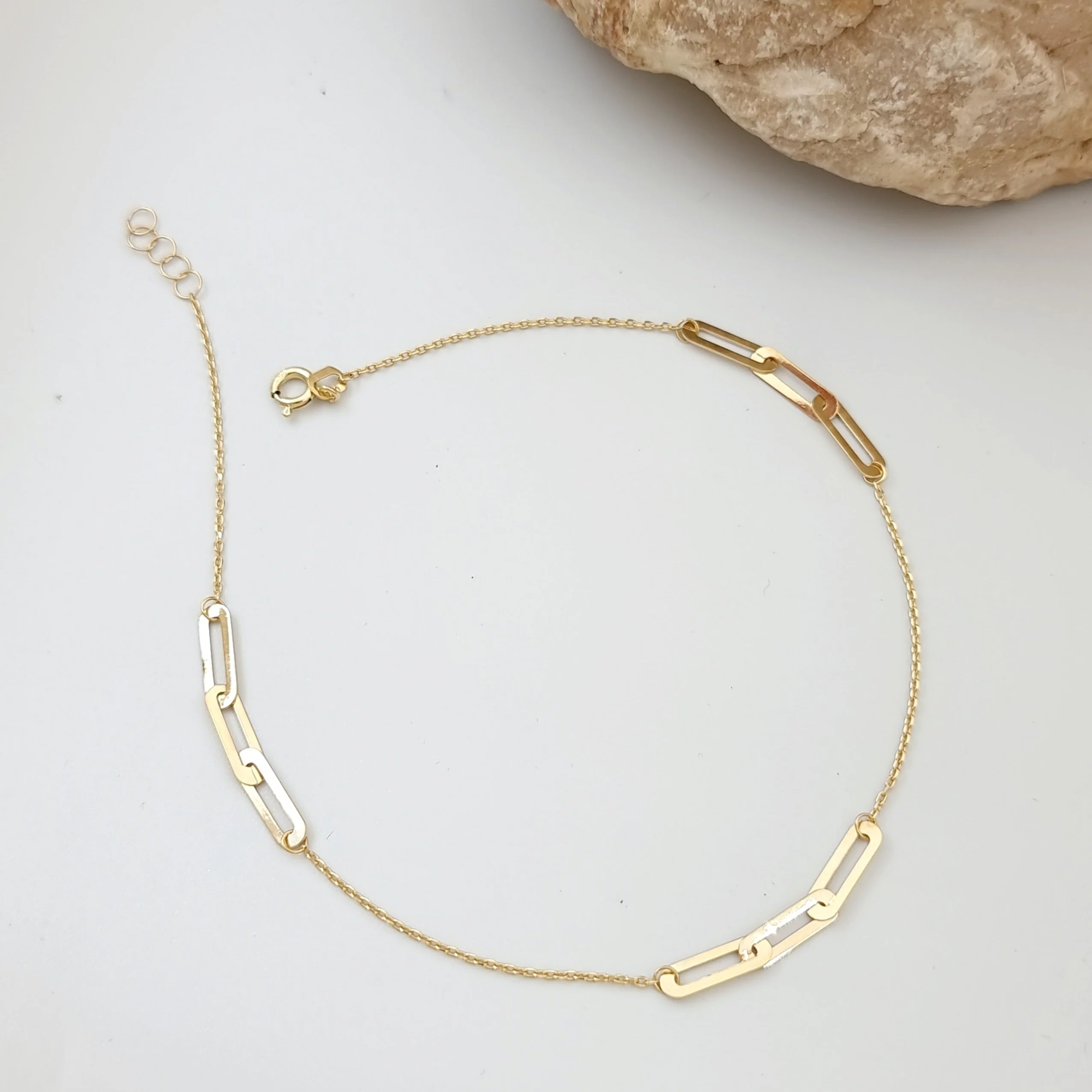 18K Pure Gold Adjustable Anklet - Image 7