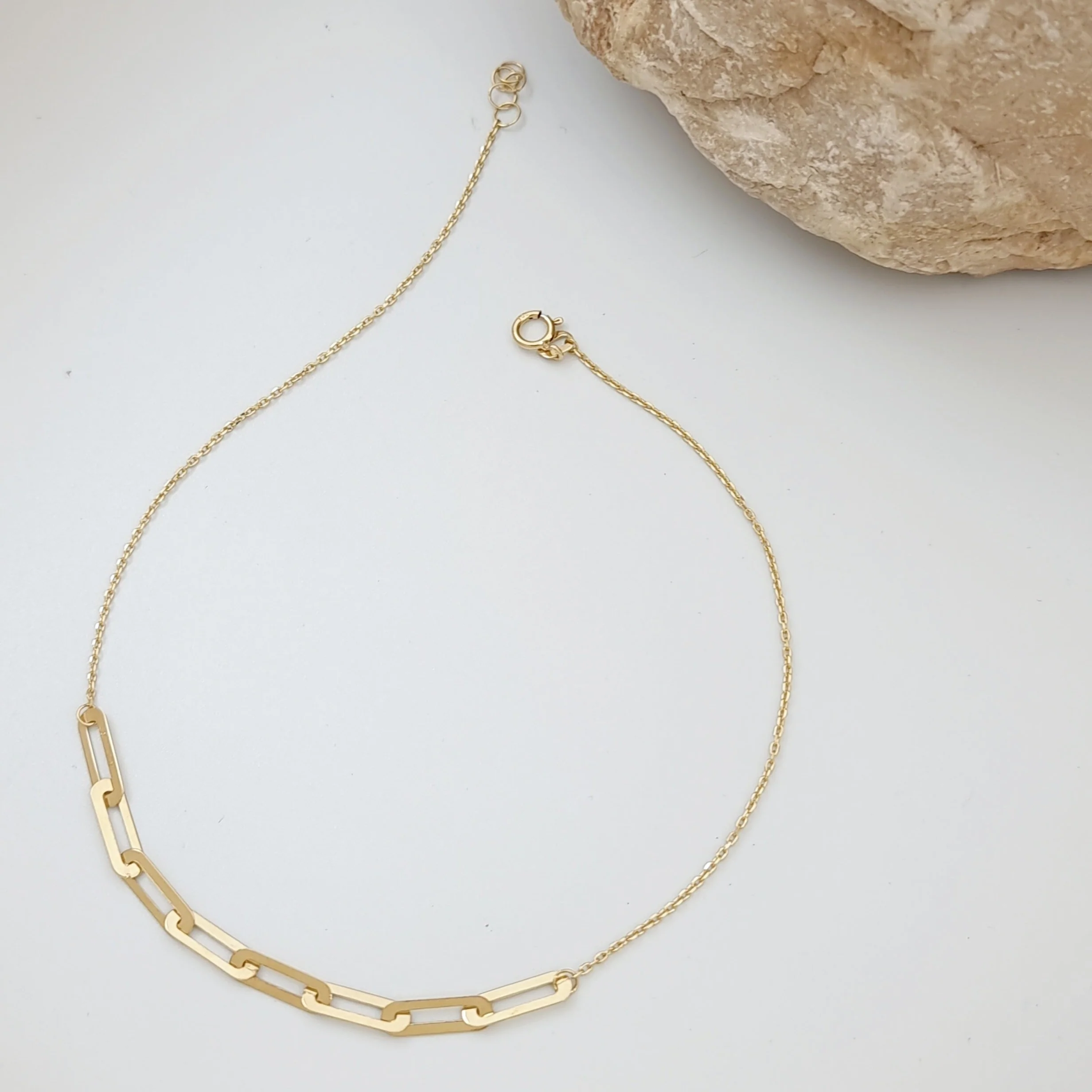 18K Pure Gold Adjustable Anklet - Image 3