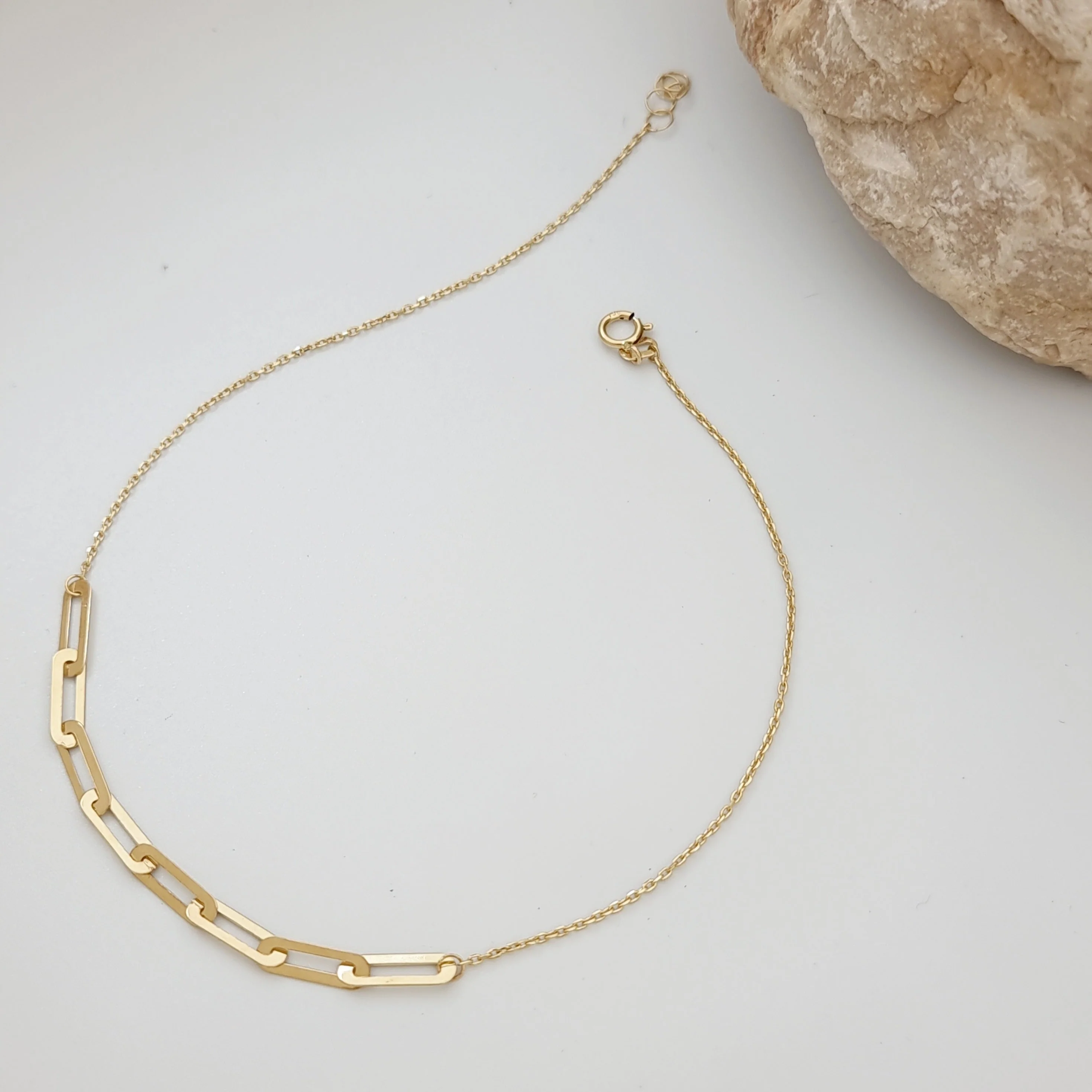 18K Pure Gold Adjustable Anklet - Image 4