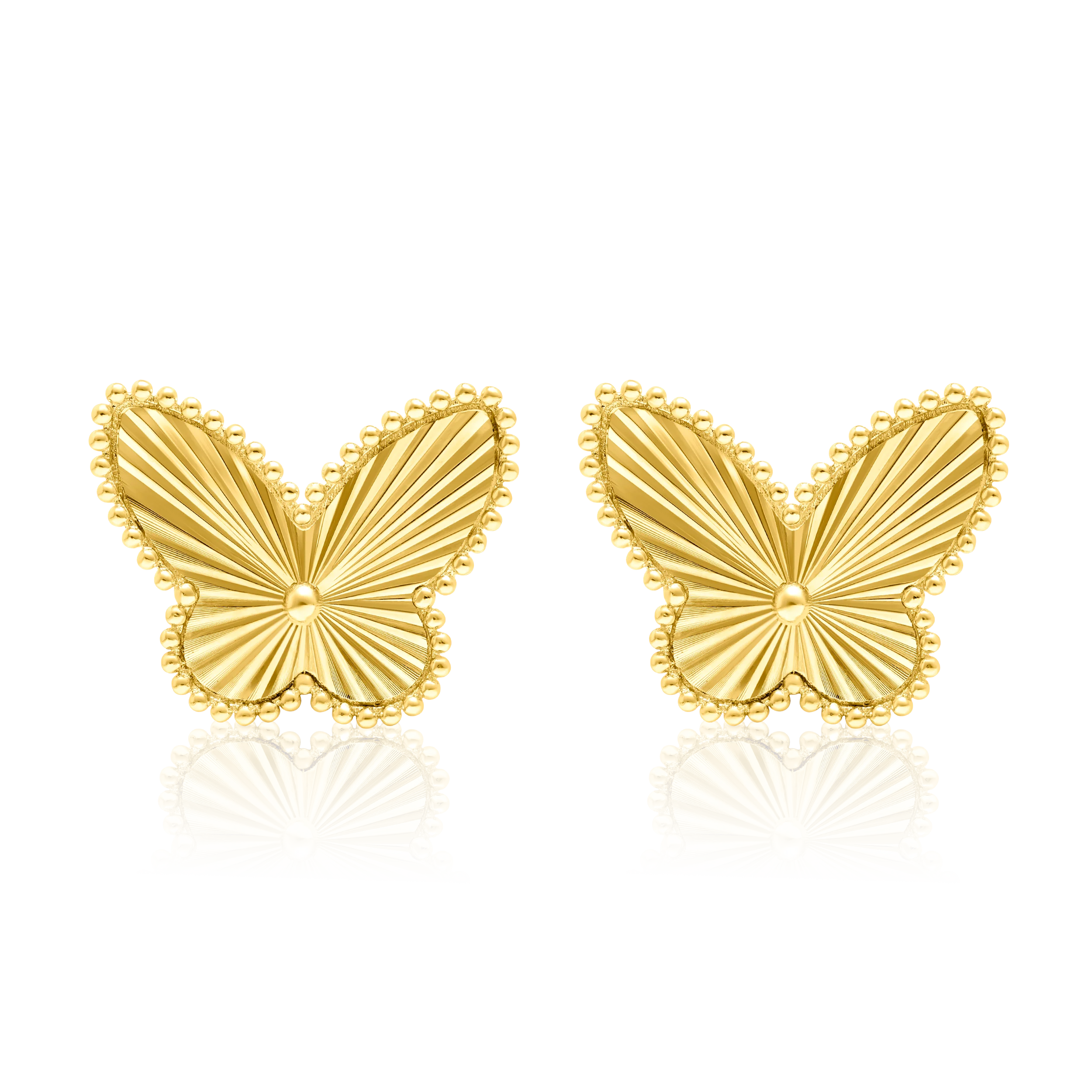 18K Pure Gold Butterfly Earring Set Talagold