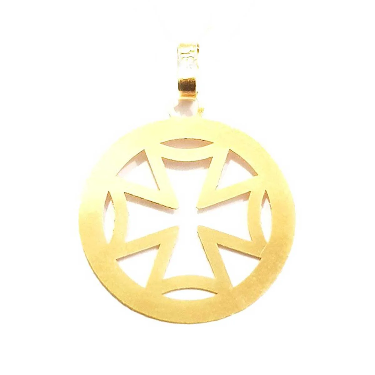 18K Pure Gold Cross Design Necklace - Image 3