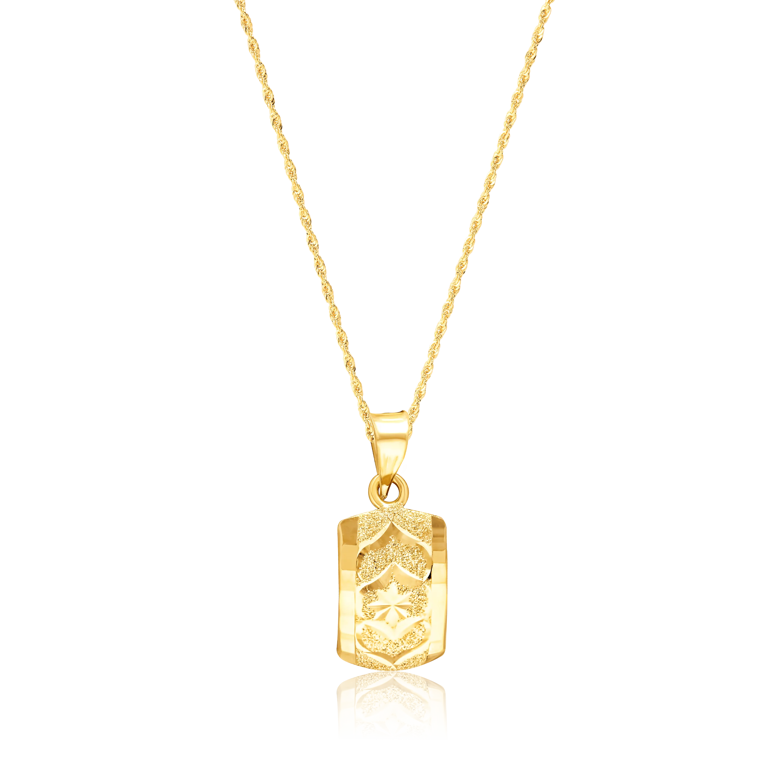 18K Pure Gold Curved Clip Jewelry Set Talagold - Image 2