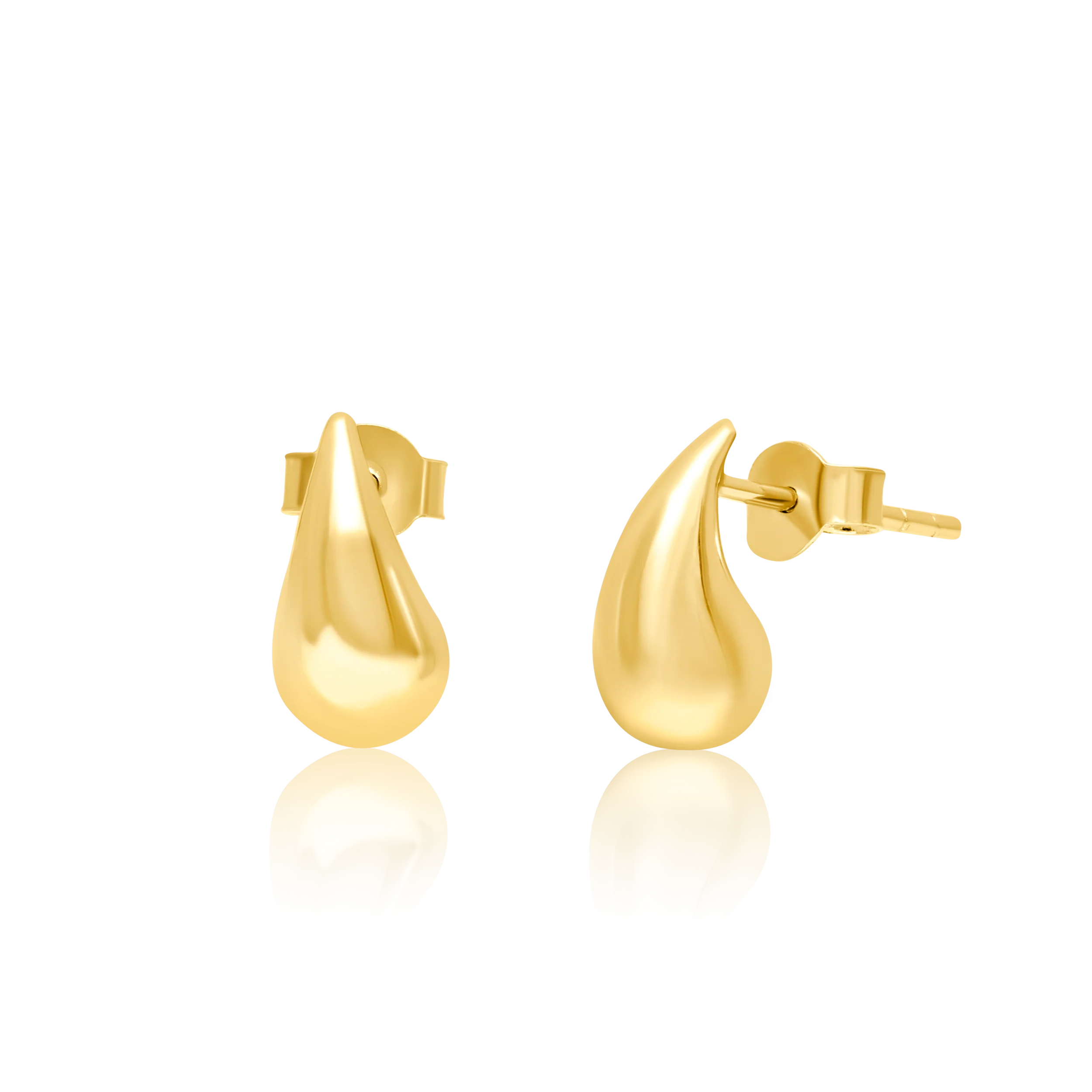 18K Pure Gold Curved Drop Earring Set Talagold