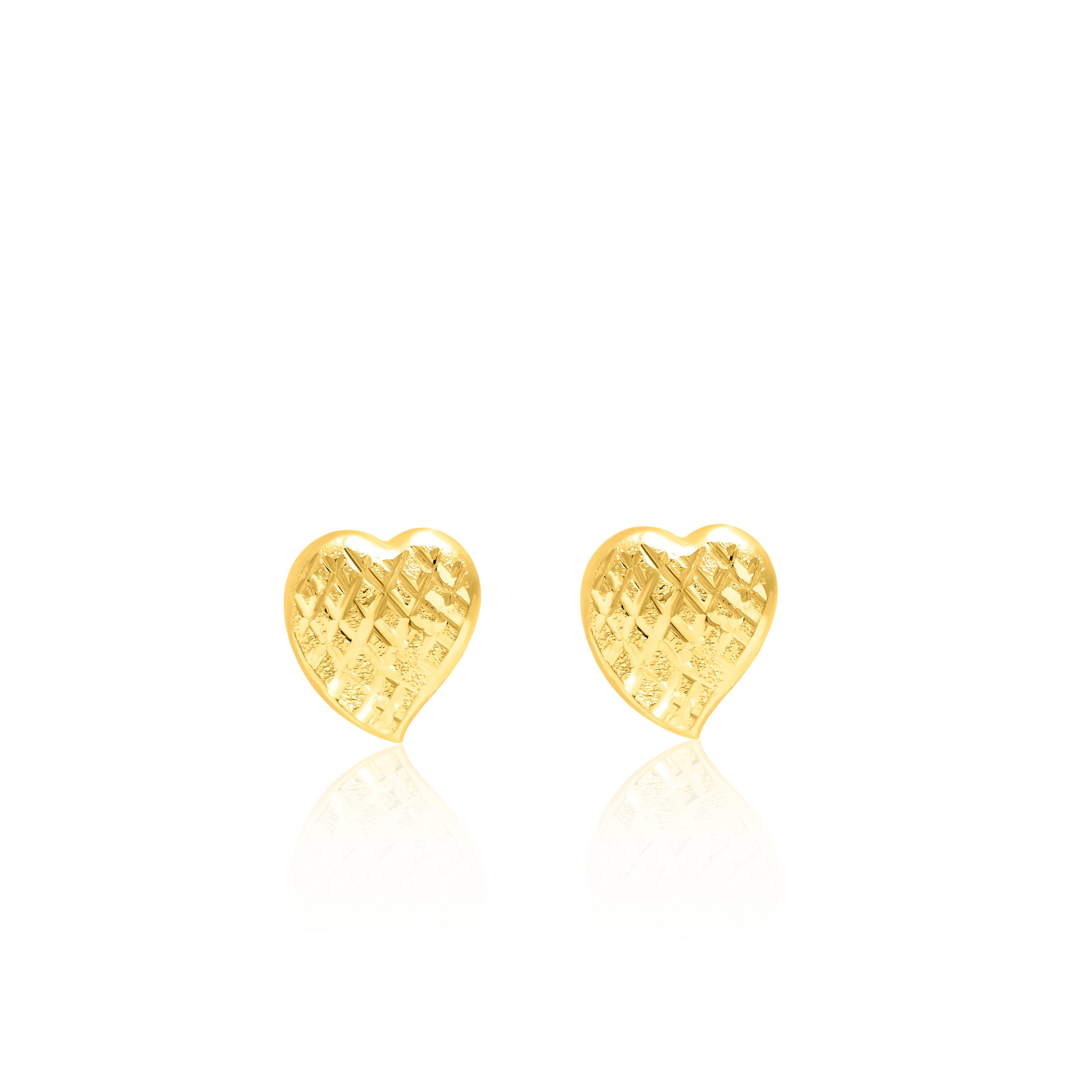 18K Pure Gold Curved Heart Jewelry Set Talagold - Image 3