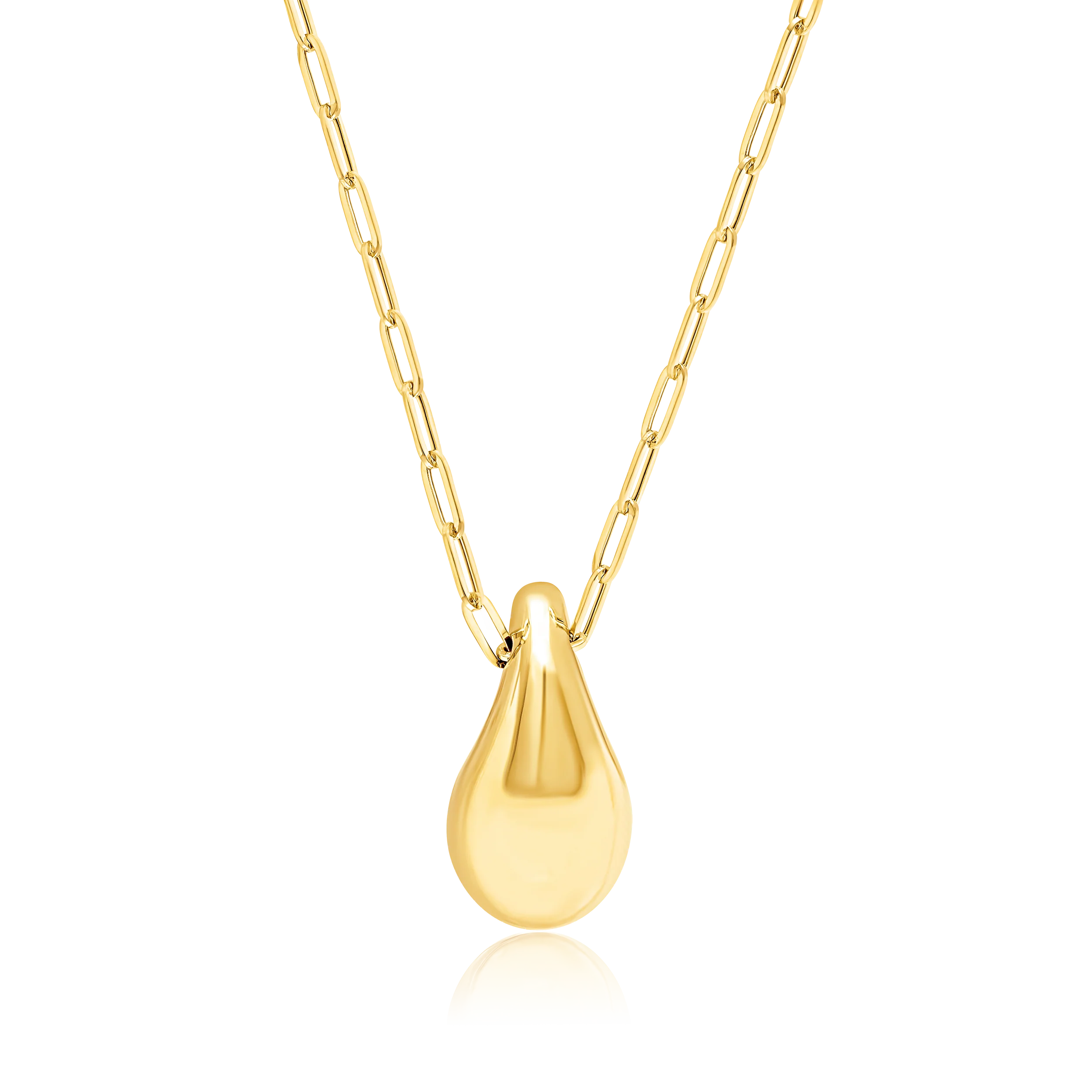 18K Pure Gold Drop Necklace Talagold