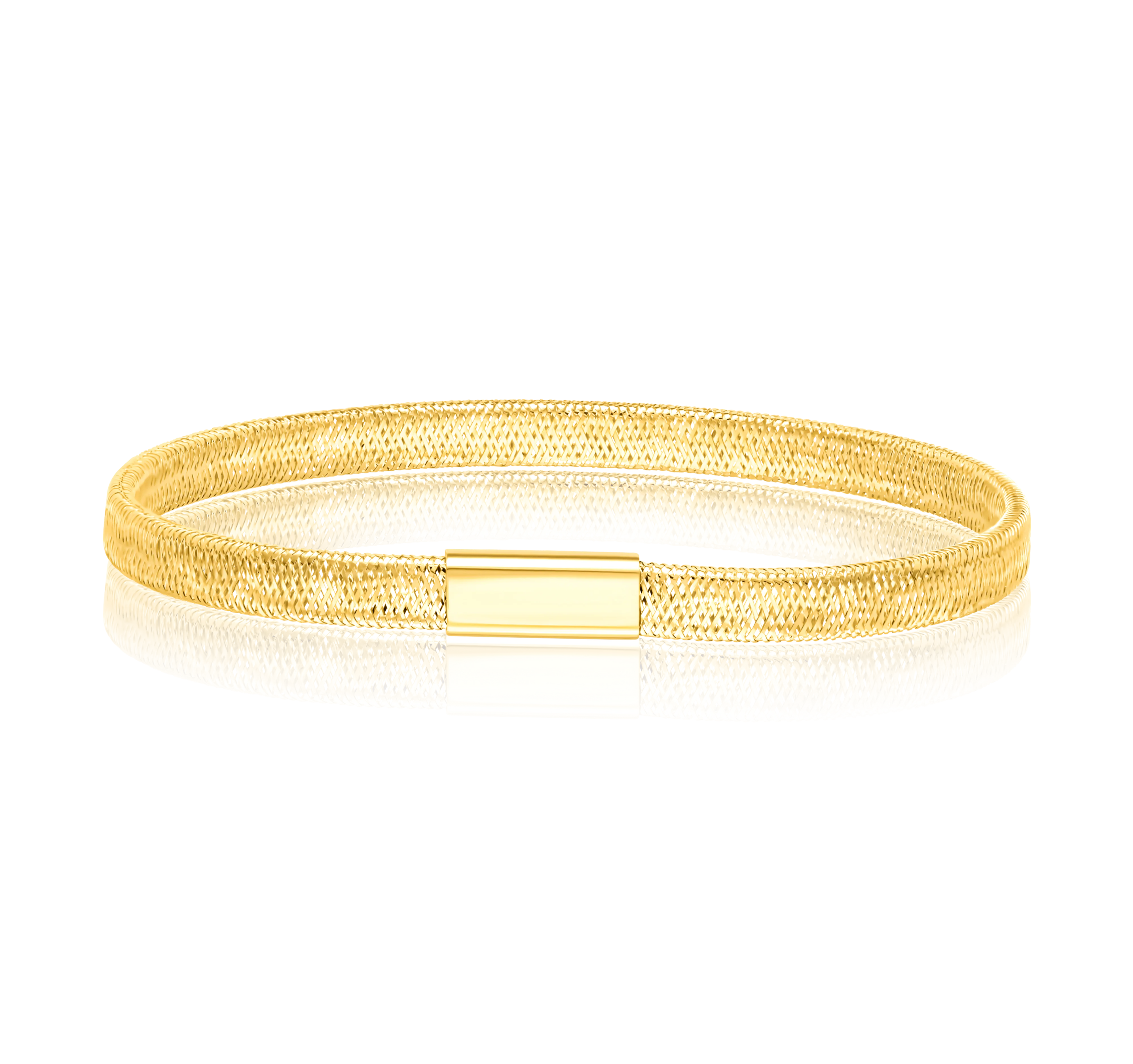 18K Pure Gold Elastic Bangle Talagold