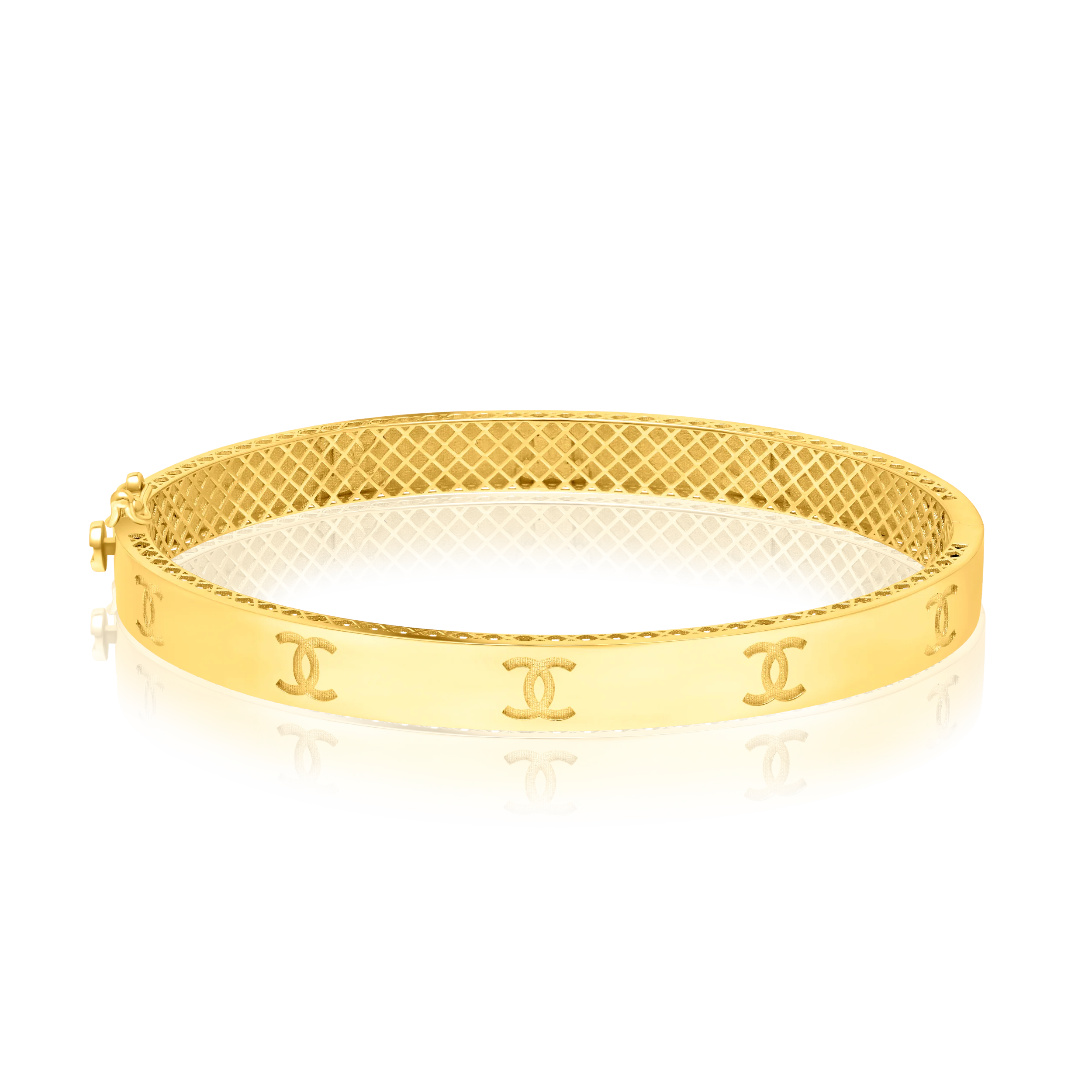 18K Pure Gold Elegant C.H Bangle Talagold