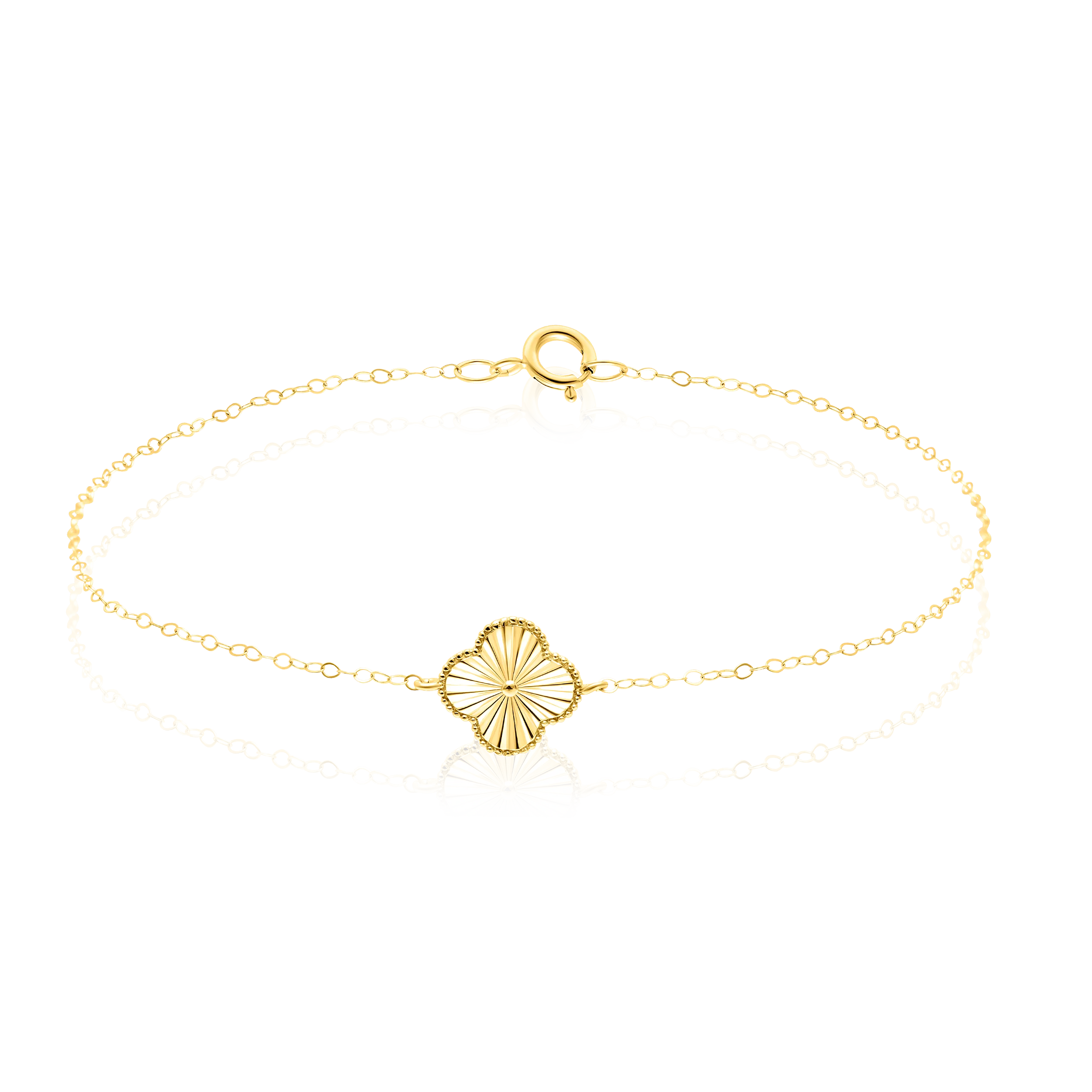 18K Pure Gold Flower Bracelet Talagold
