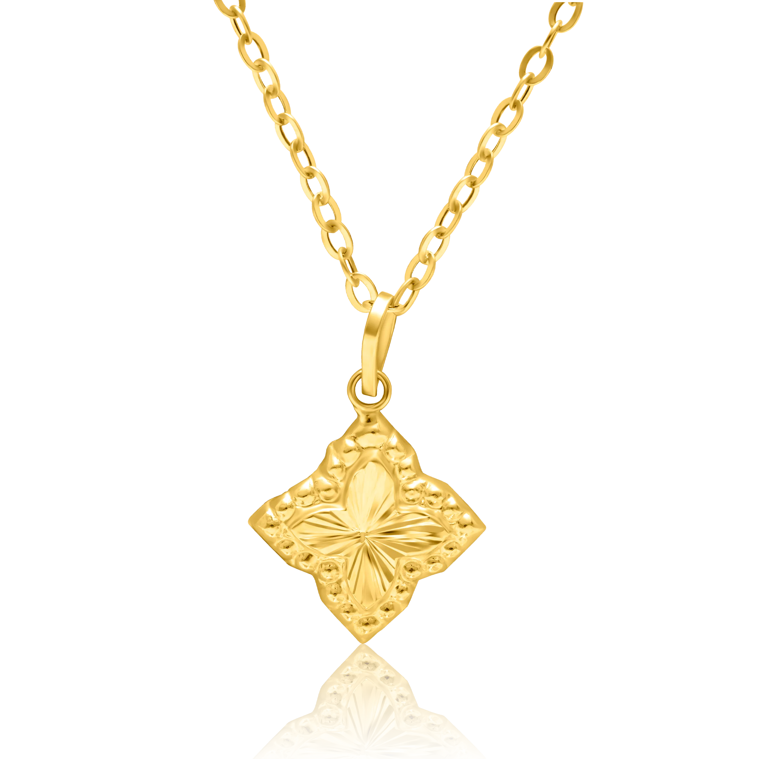 18K Pure Gold Flower Star Jewelry Set Talagold - Image 2