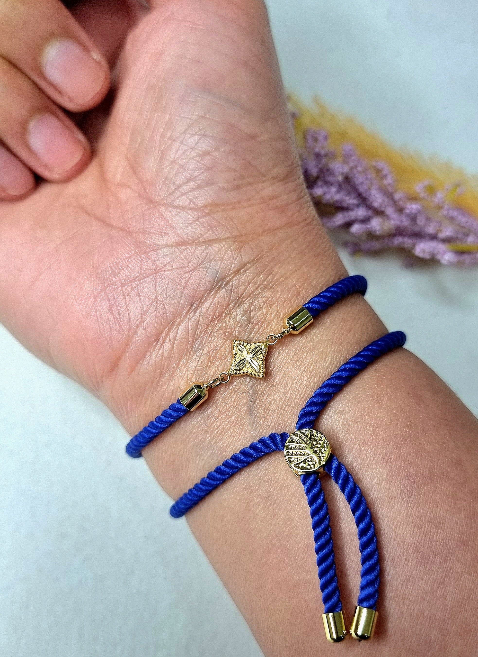 18K Pure Gold Flower Thread Bracelet Talagold - Image 11