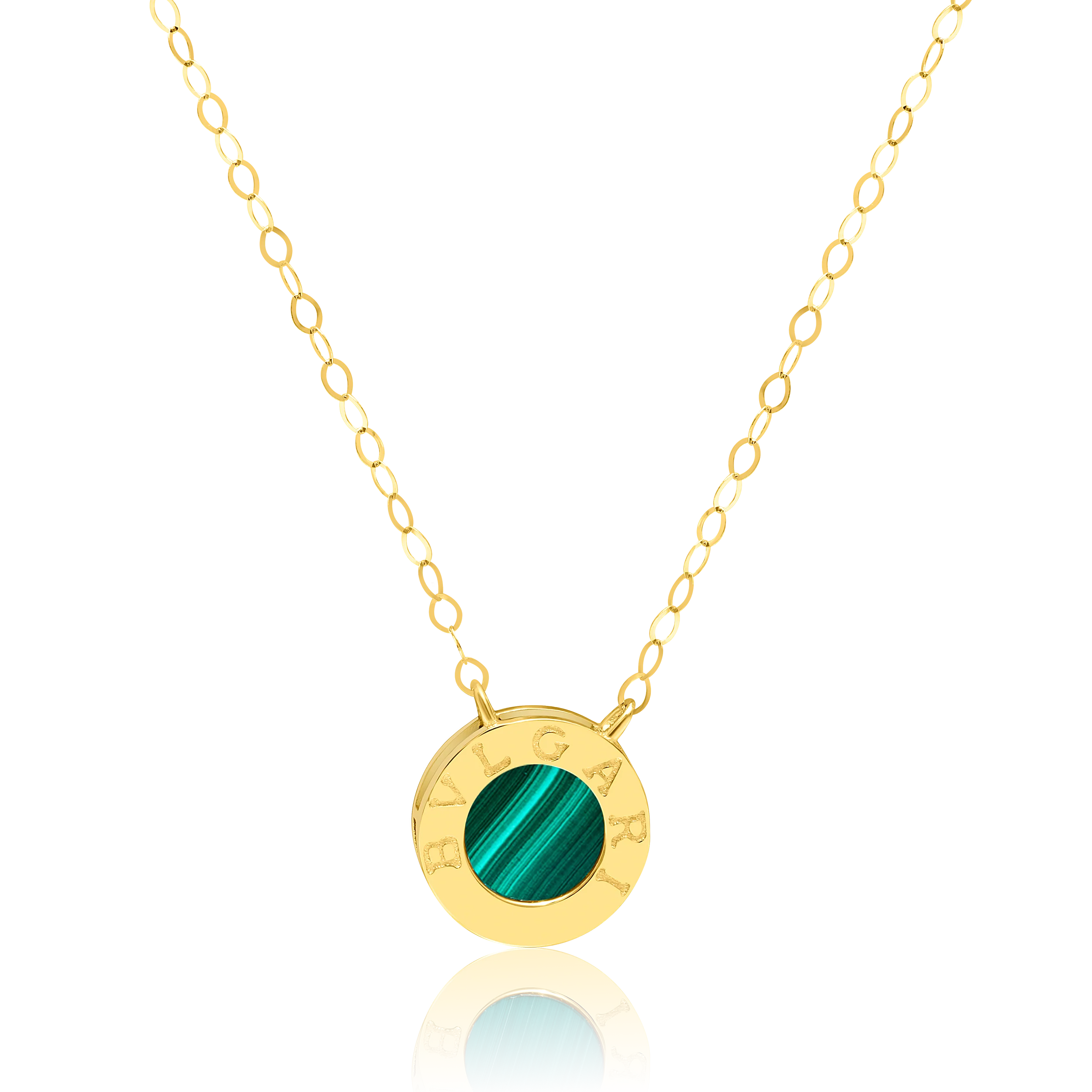 18K Pure Gold Green Round Jewelry Set Talagold - Image 3