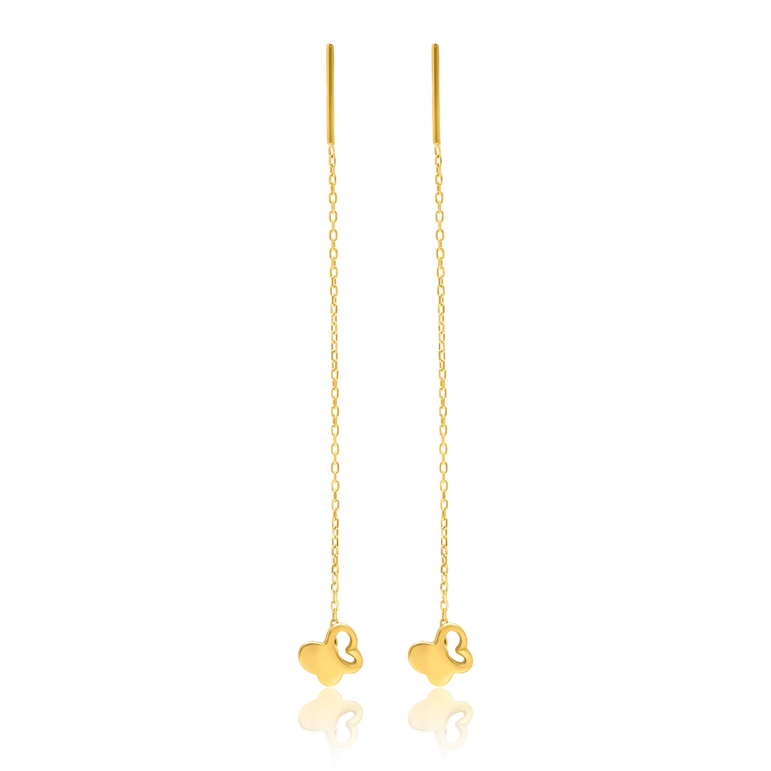 18K Pure Gold Hanging Butterfly Earring Set Talagold