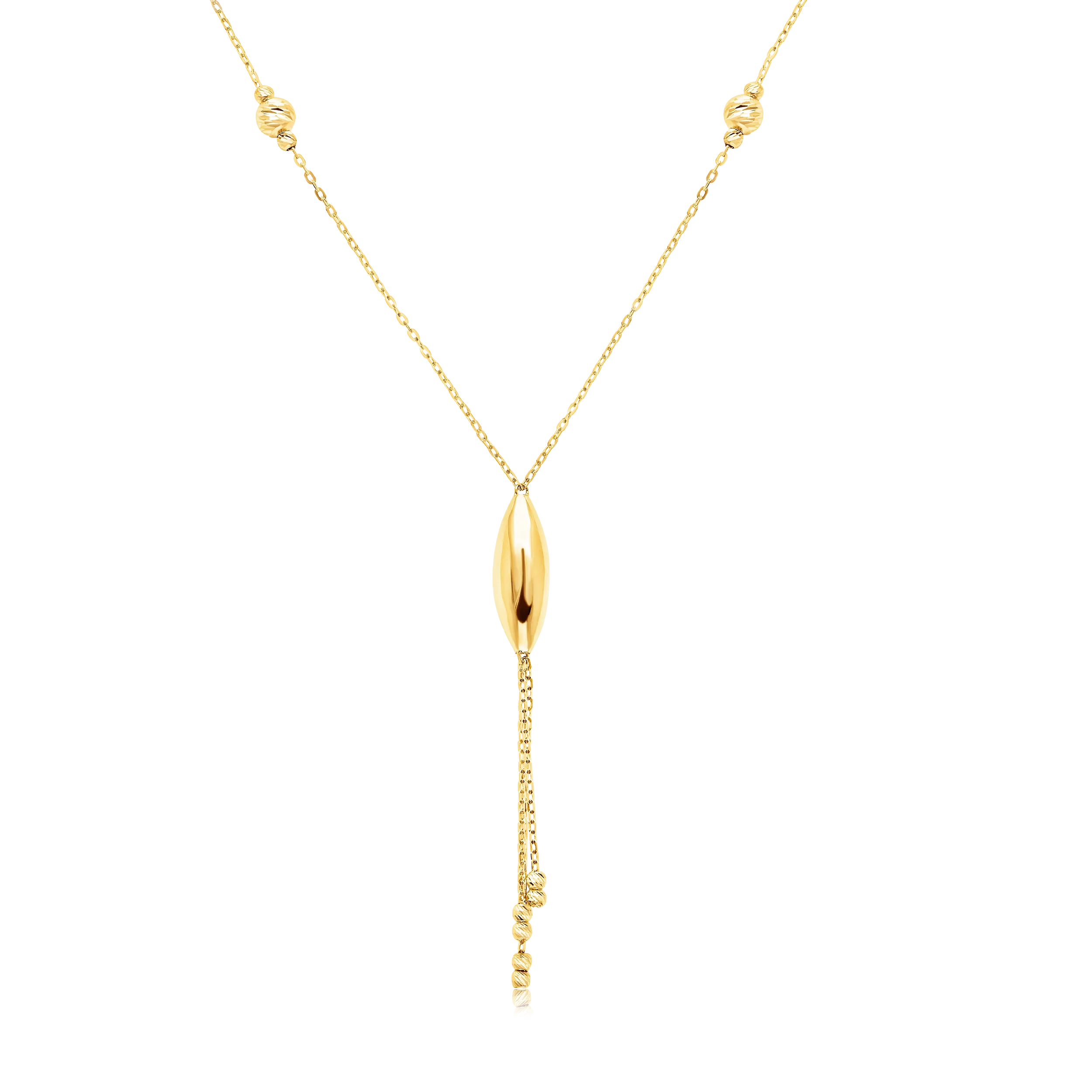18K Pure Gold Hanging Seed Necklace Talagold