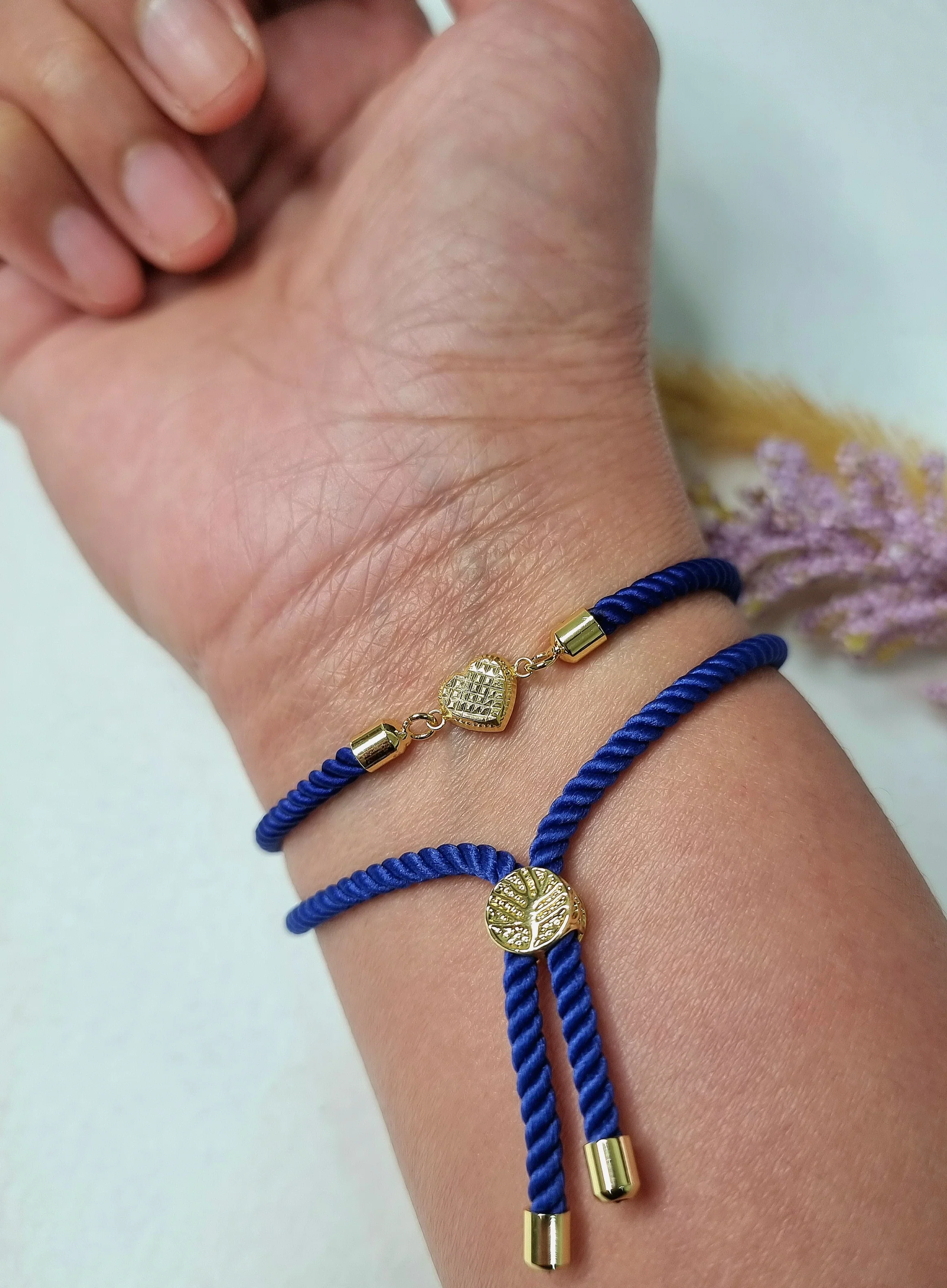 18K Pure Gold Heart Thread Bracelet Talagold - Image 11