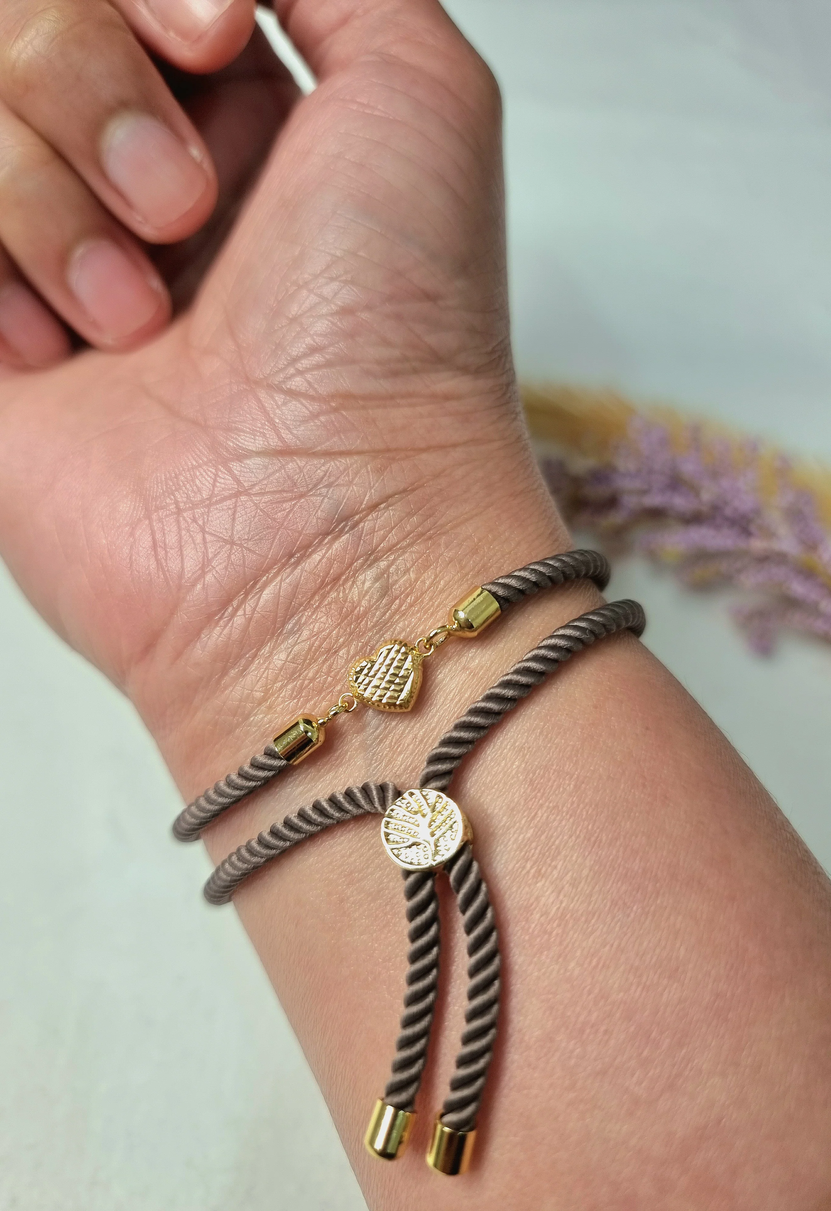 18K Pure Gold Heart Thread Bracelet Talagold - Image 19