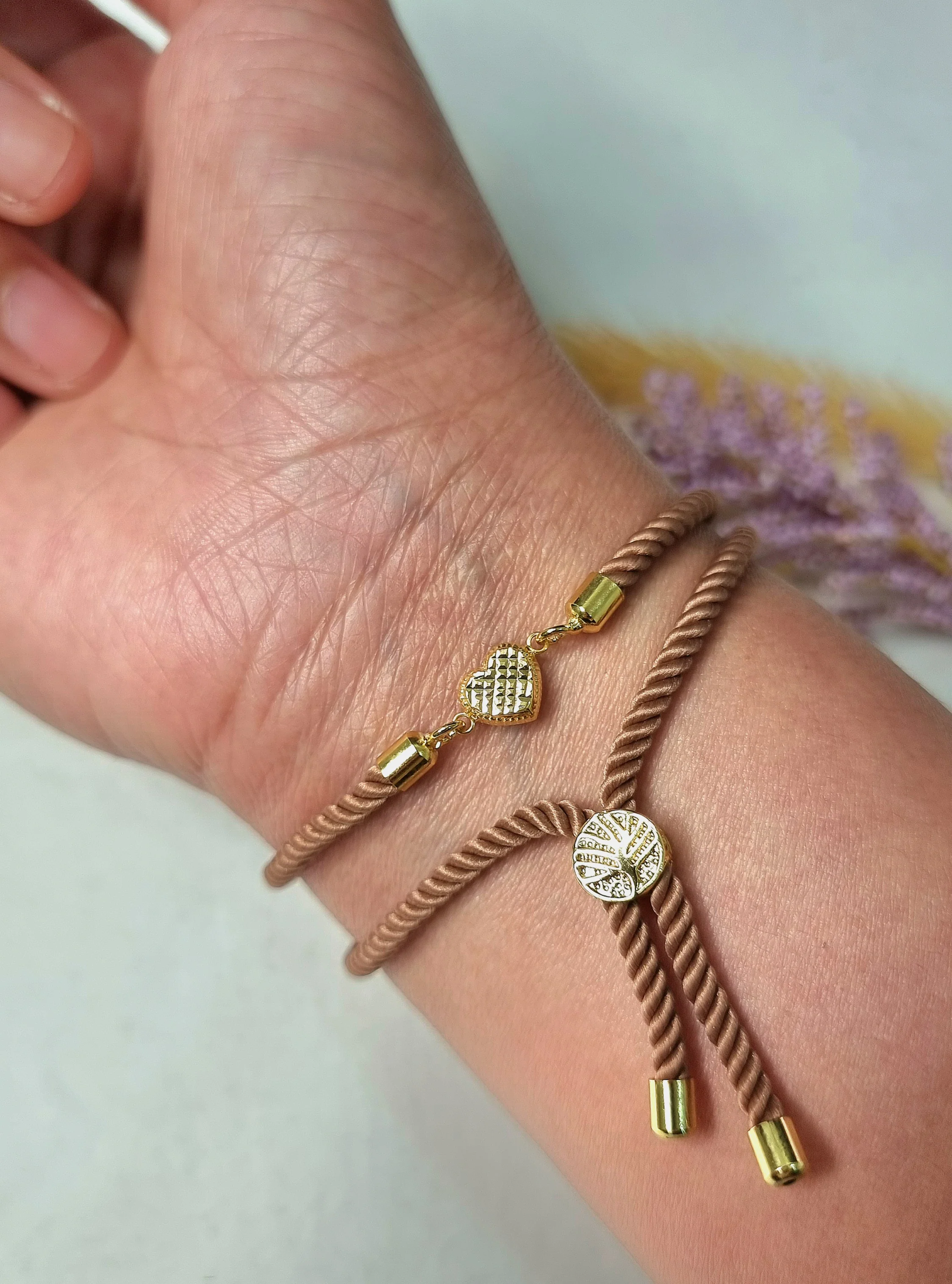 18K Pure Gold Heart Thread Bracelet Talagold - Image 21