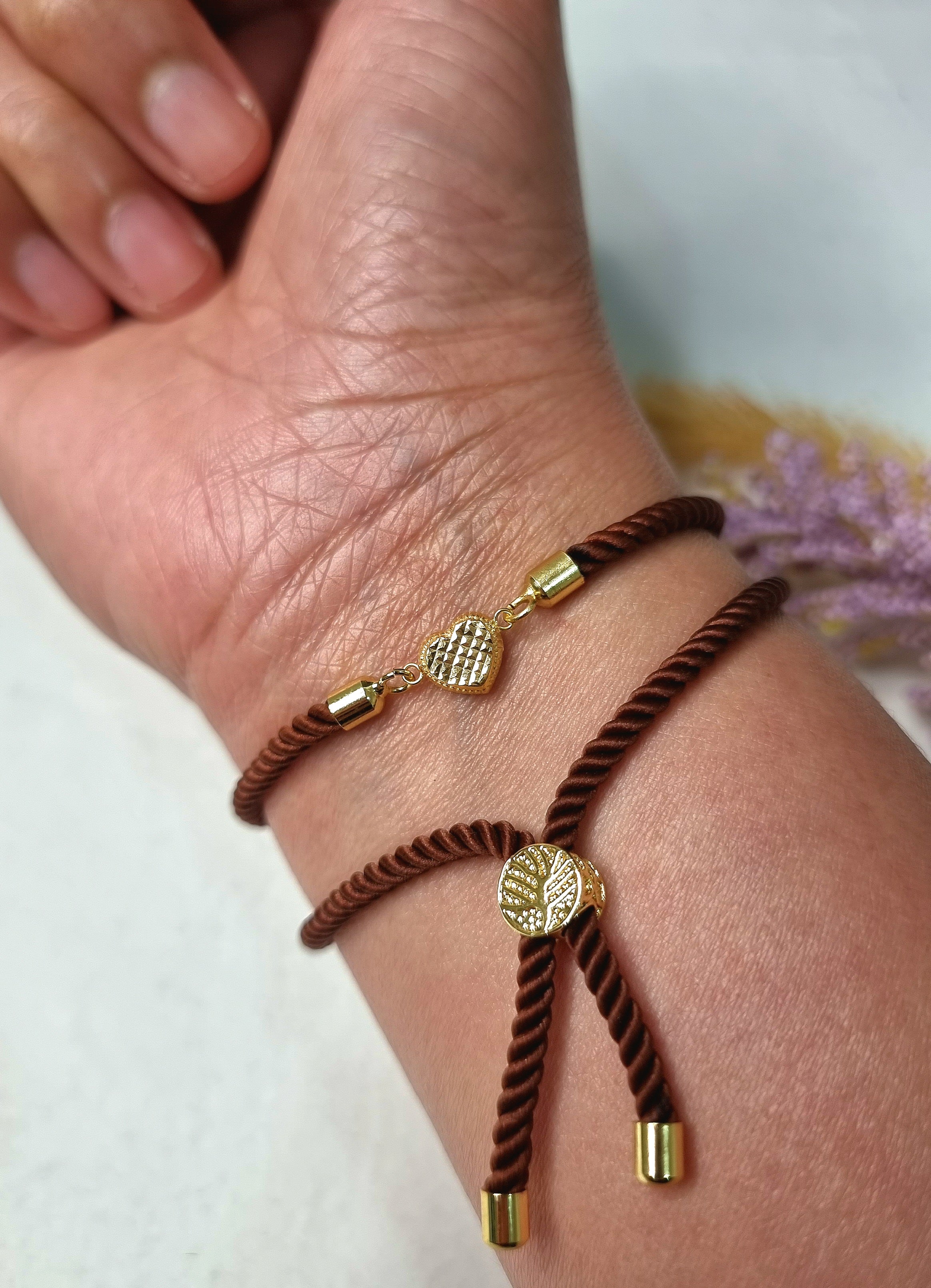 18K Pure Gold Heart Thread Bracelet Talagold - Image 25