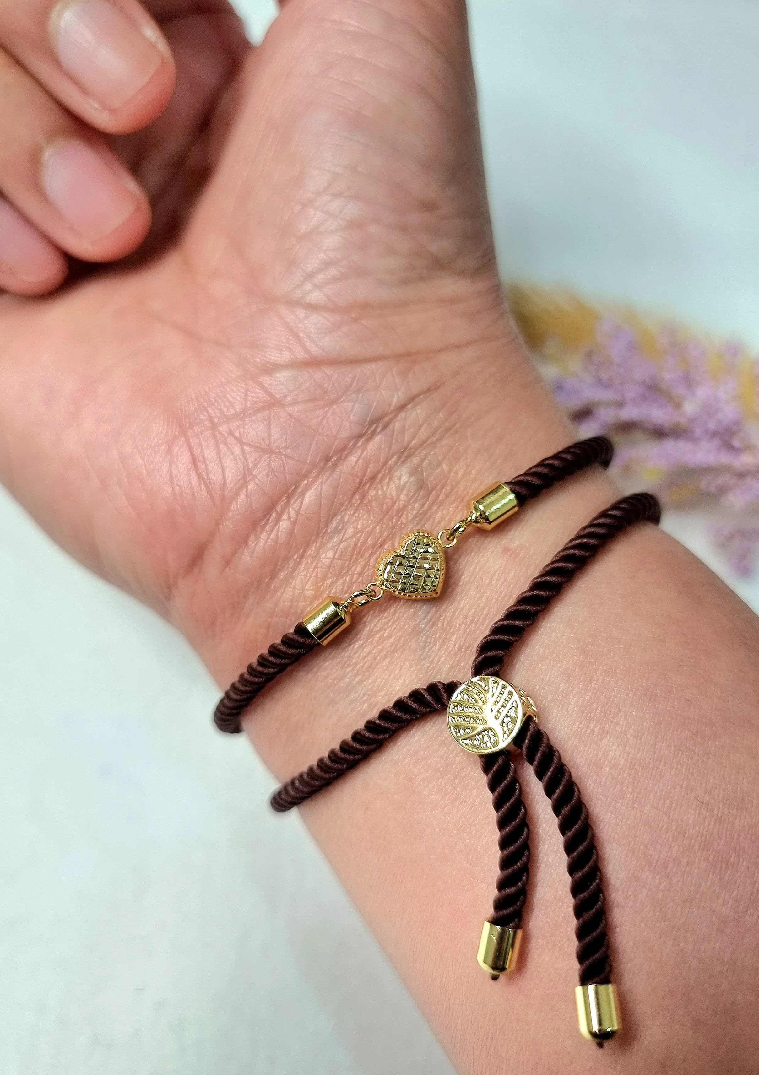 18K Pure Gold Heart Thread Bracelet Talagold - Image 27