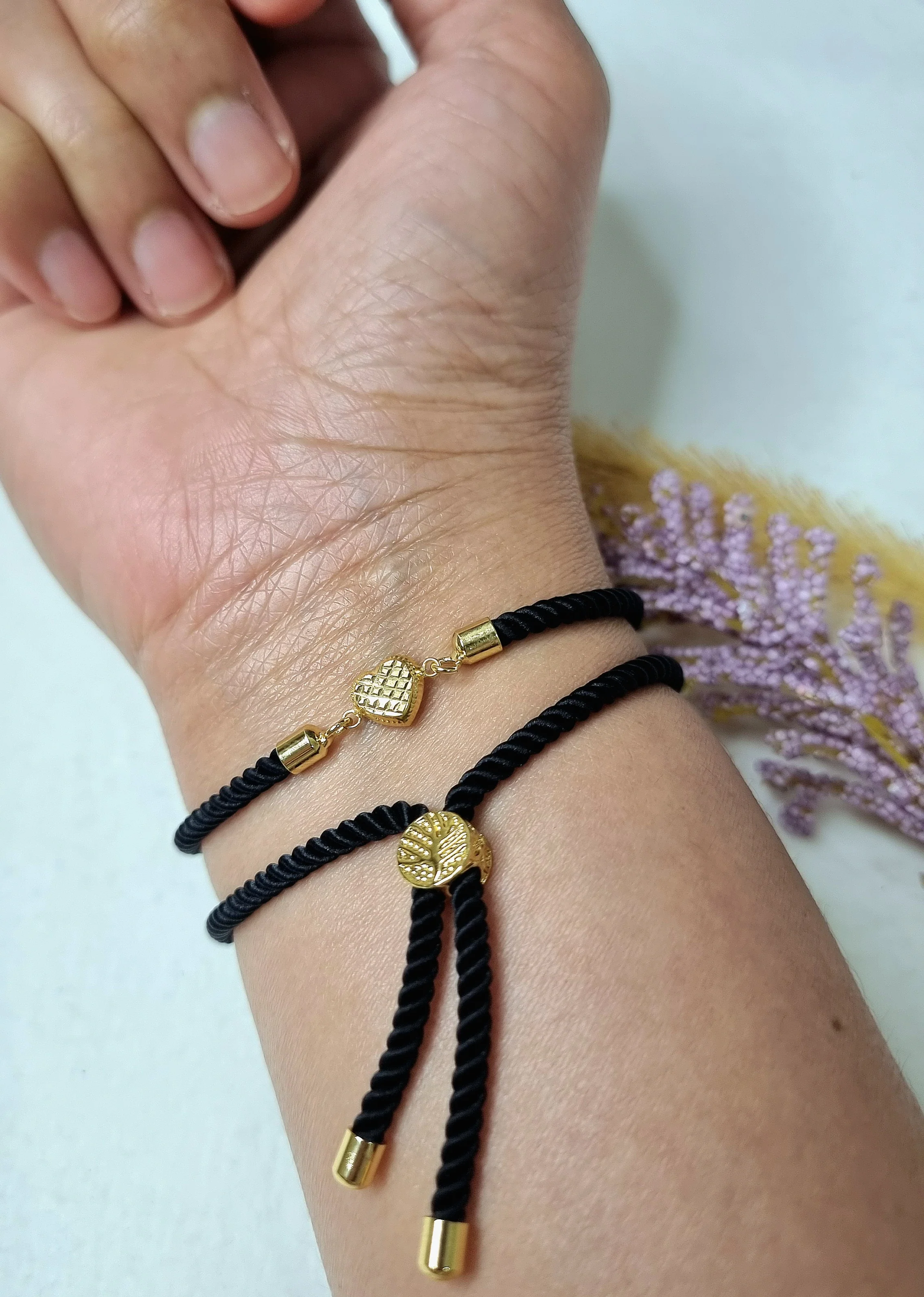 18K Pure Gold Heart Thread Bracelet Talagold - Image 37