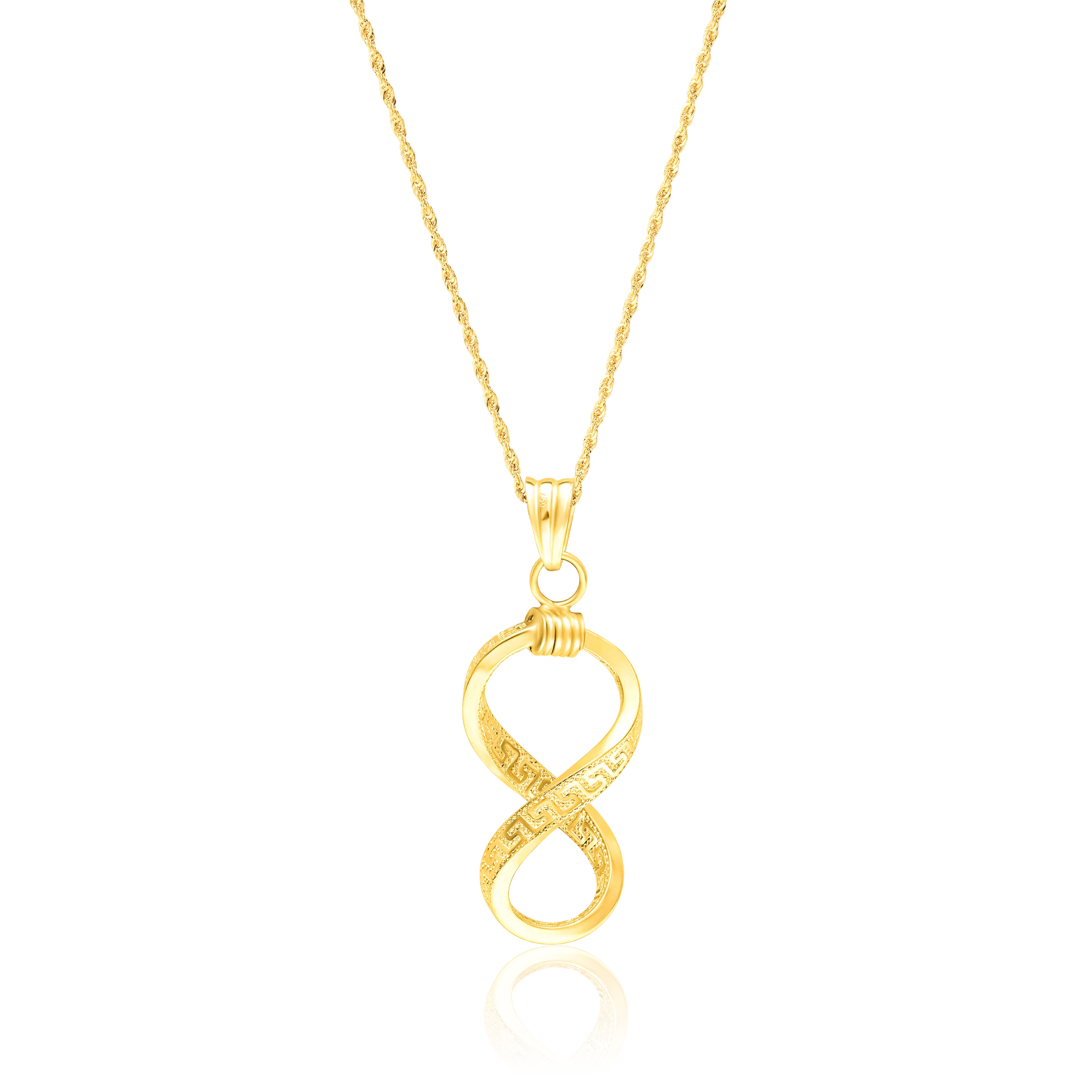 18K Pure Gold Infinity Necklace Talagold