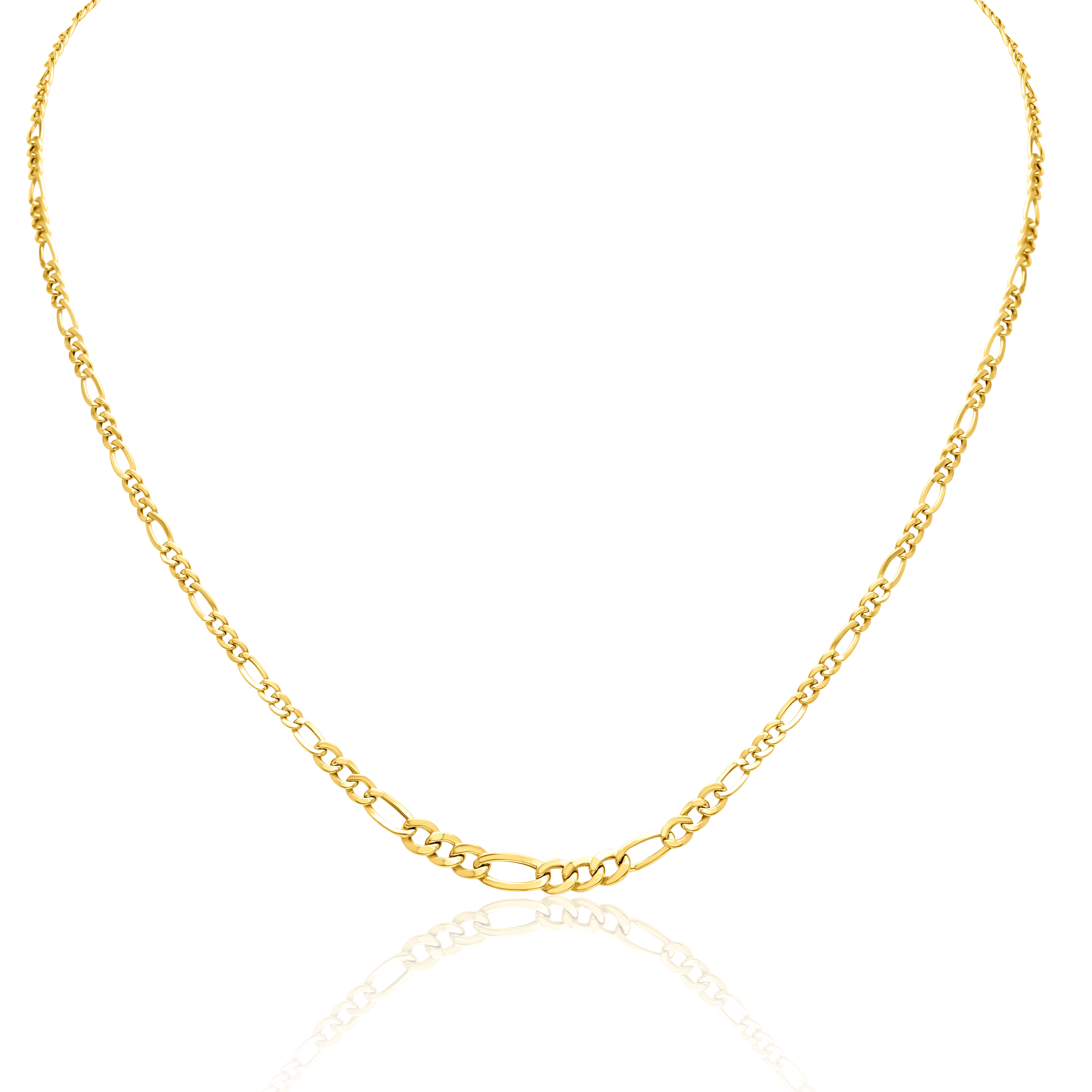 18K Pure Gold Linked Chain (45 C.M) Talagold