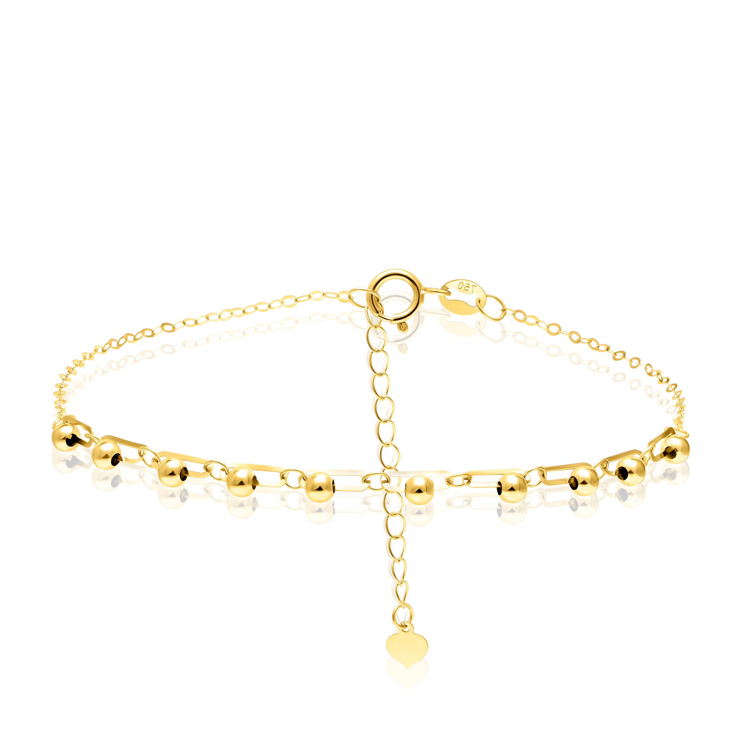 18K Pure Gold Linked Seed Bracelet Talagold