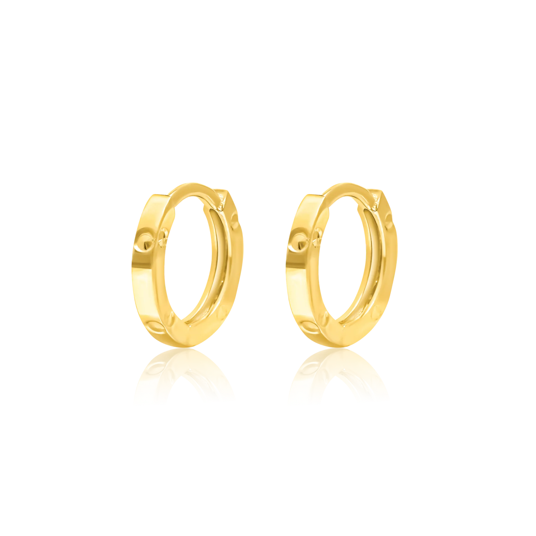 18K Pure Gold Round Earring Set Talagold