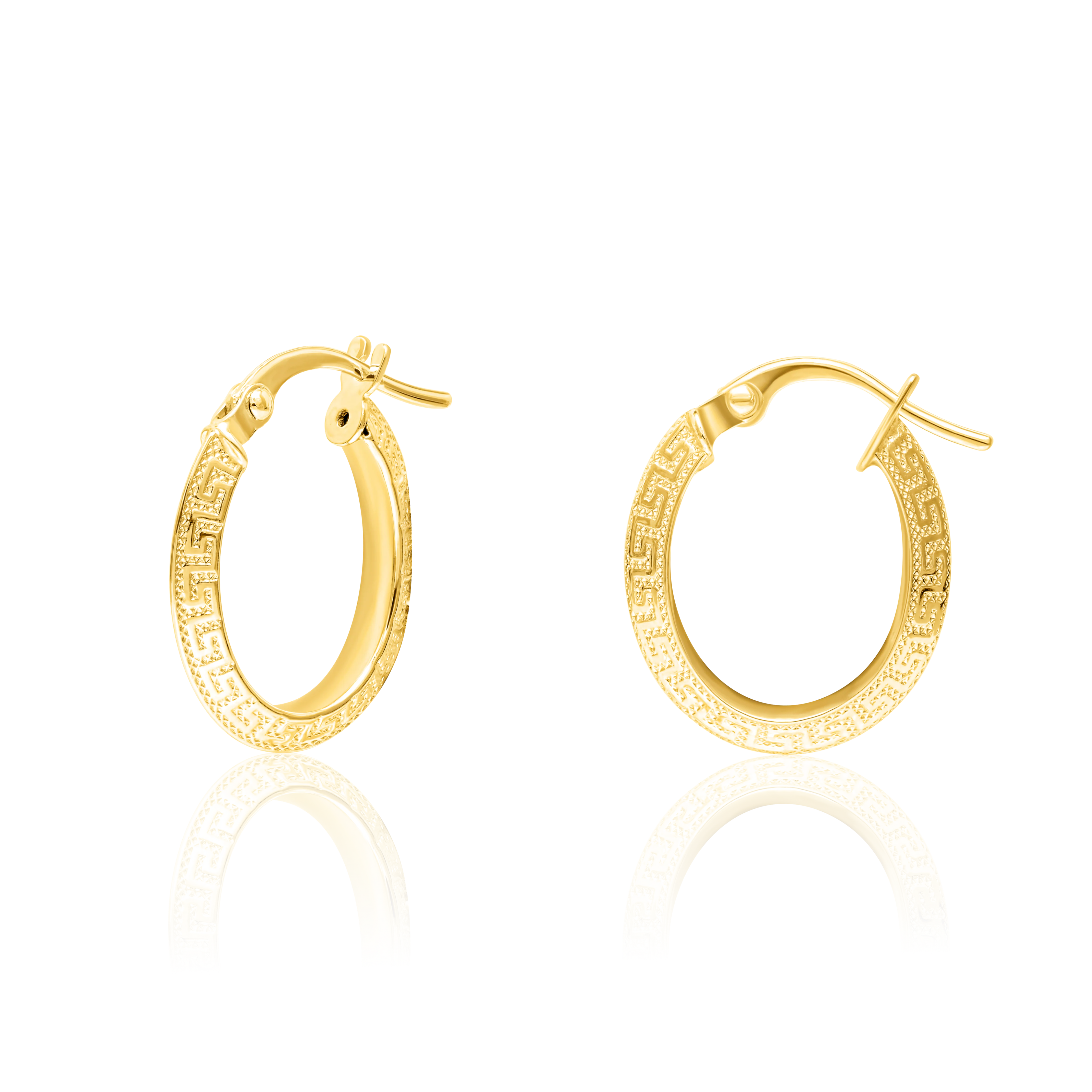 18K Pure Gold Round Earring Set Talagold