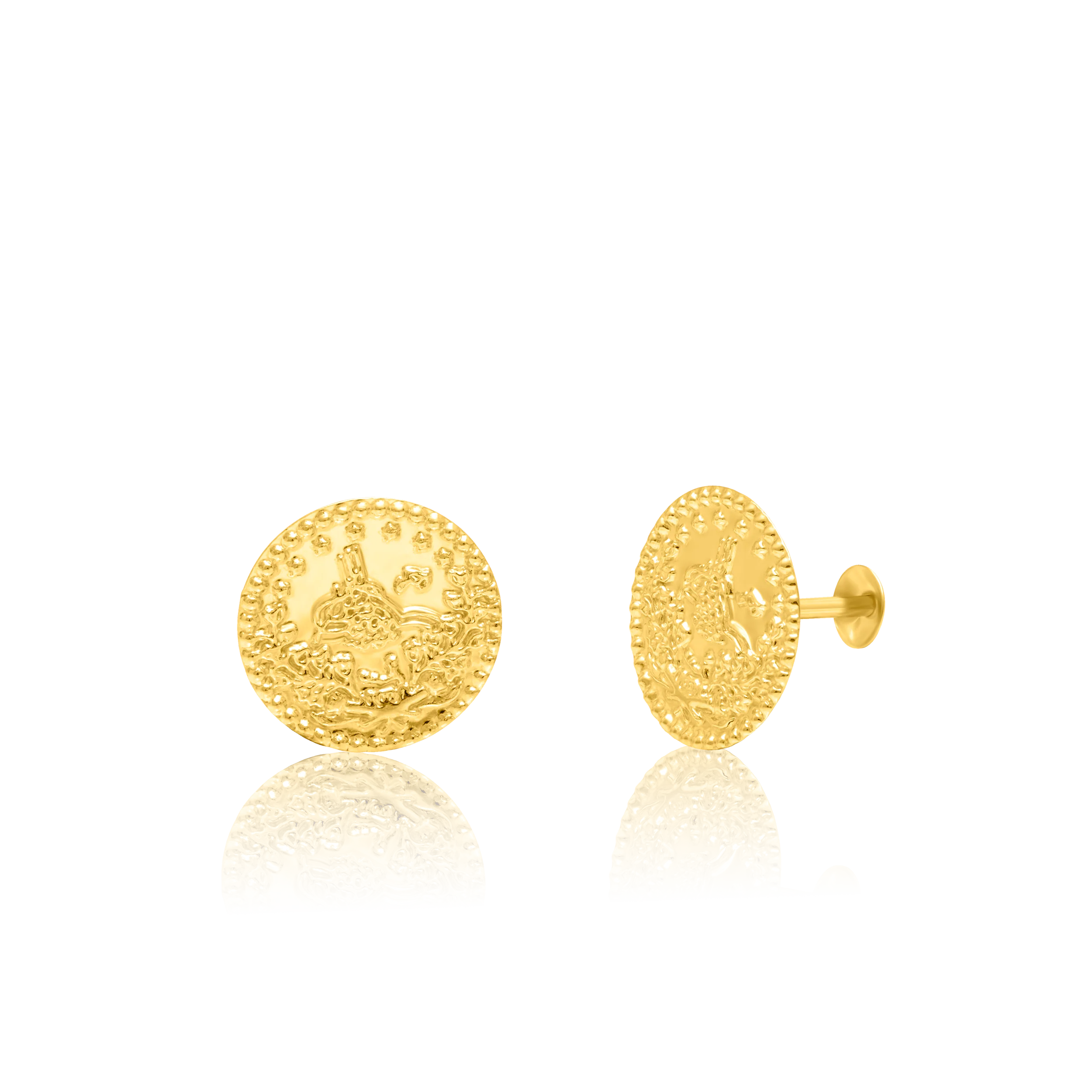 18K Pure Gold Round Jewelry Set Talagold - Image 3