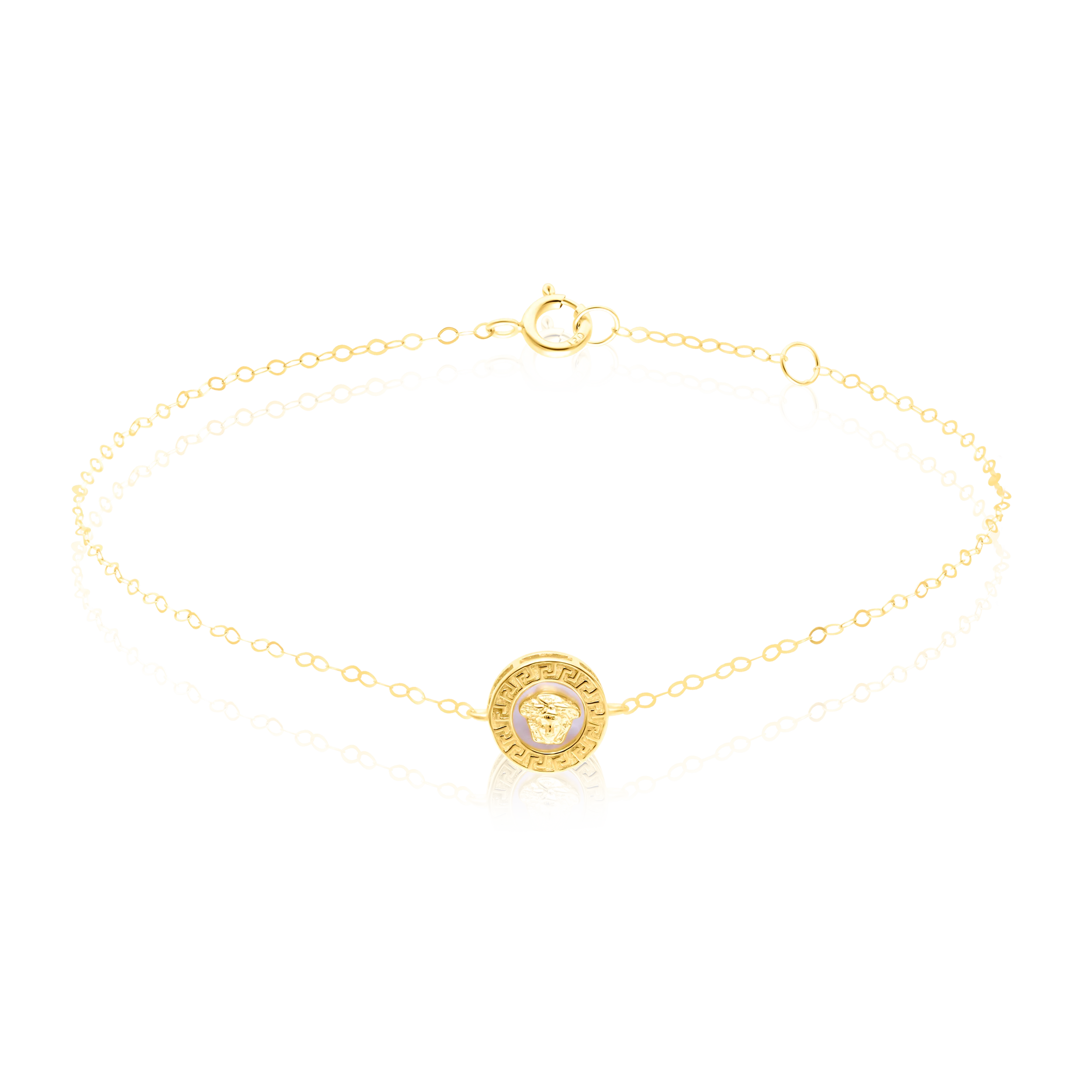 18K Pure Gold Round V.R.C Bracelet Talagold