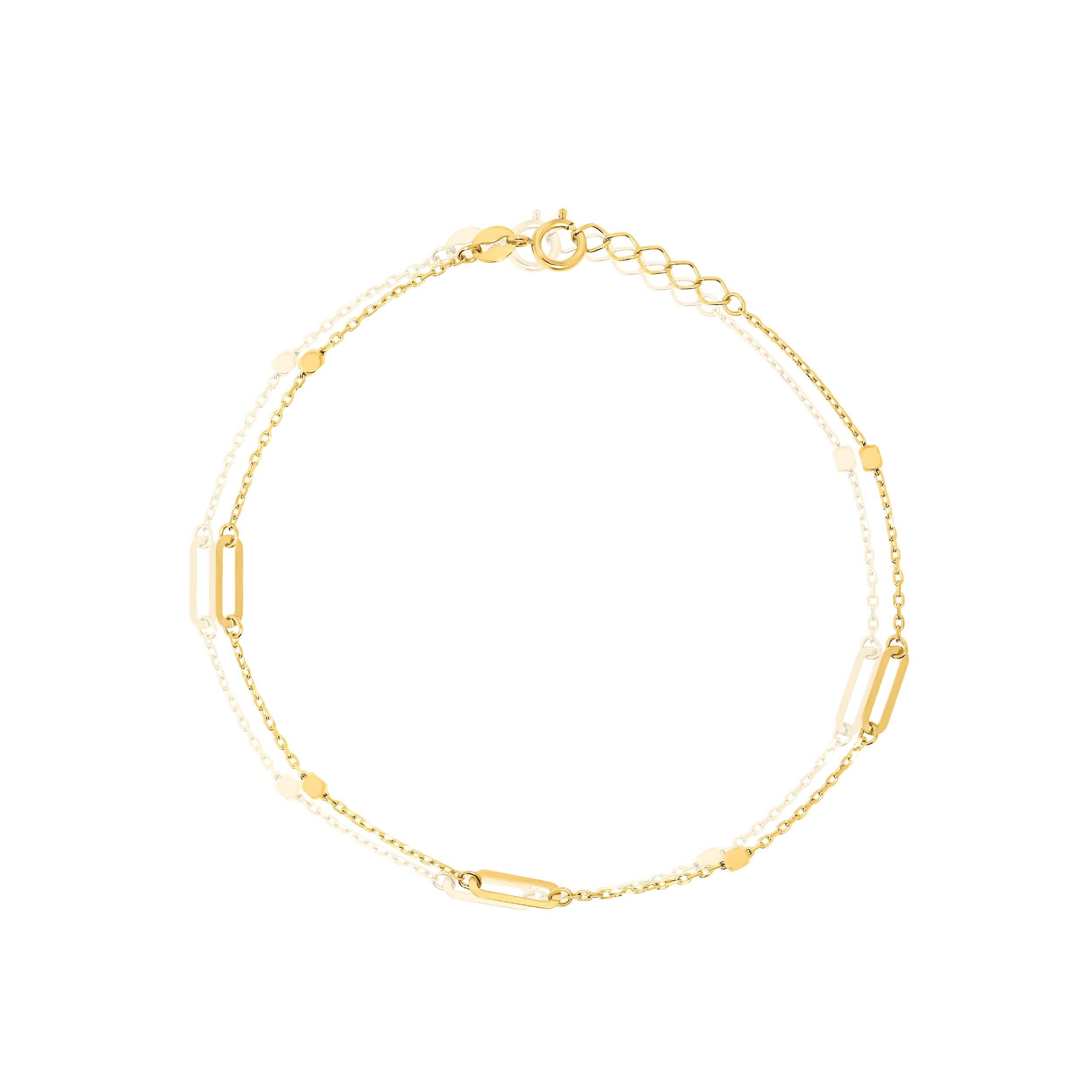 18K Pure Gold Seed Linked Bracelet Talagold