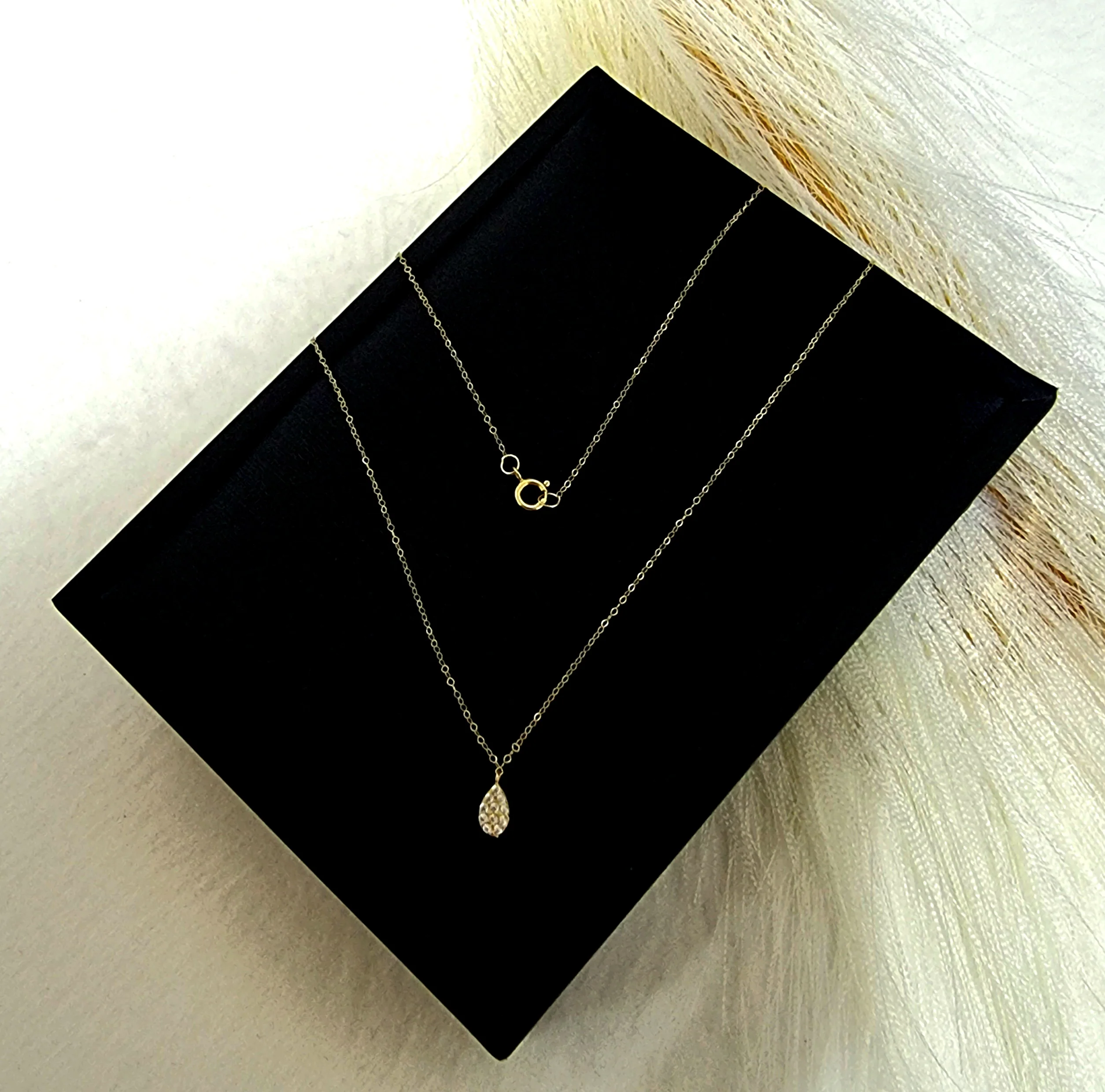 18K Pure Gold Stone Necklace - Image 3