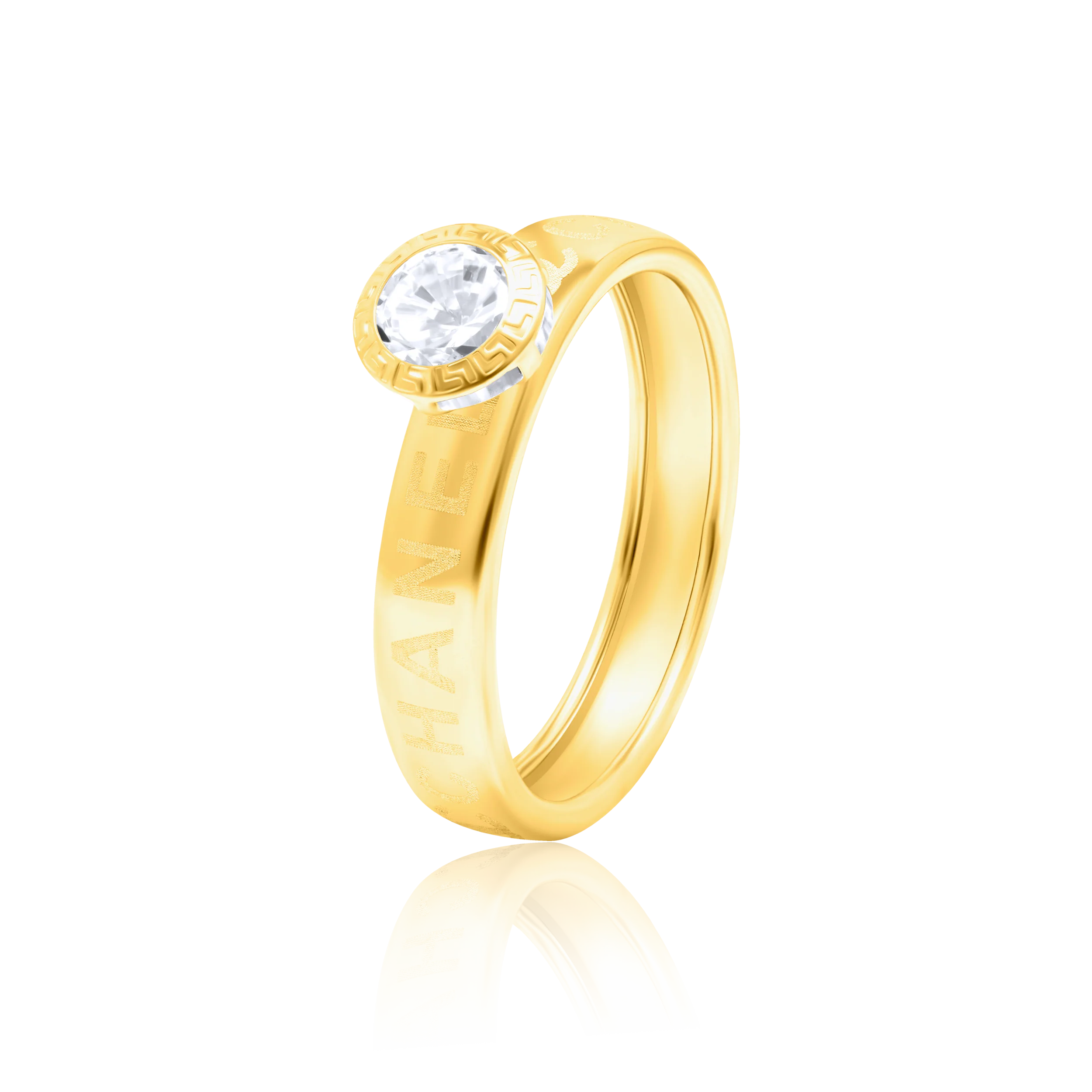 18K Pure Gold Stone Ring Talagold