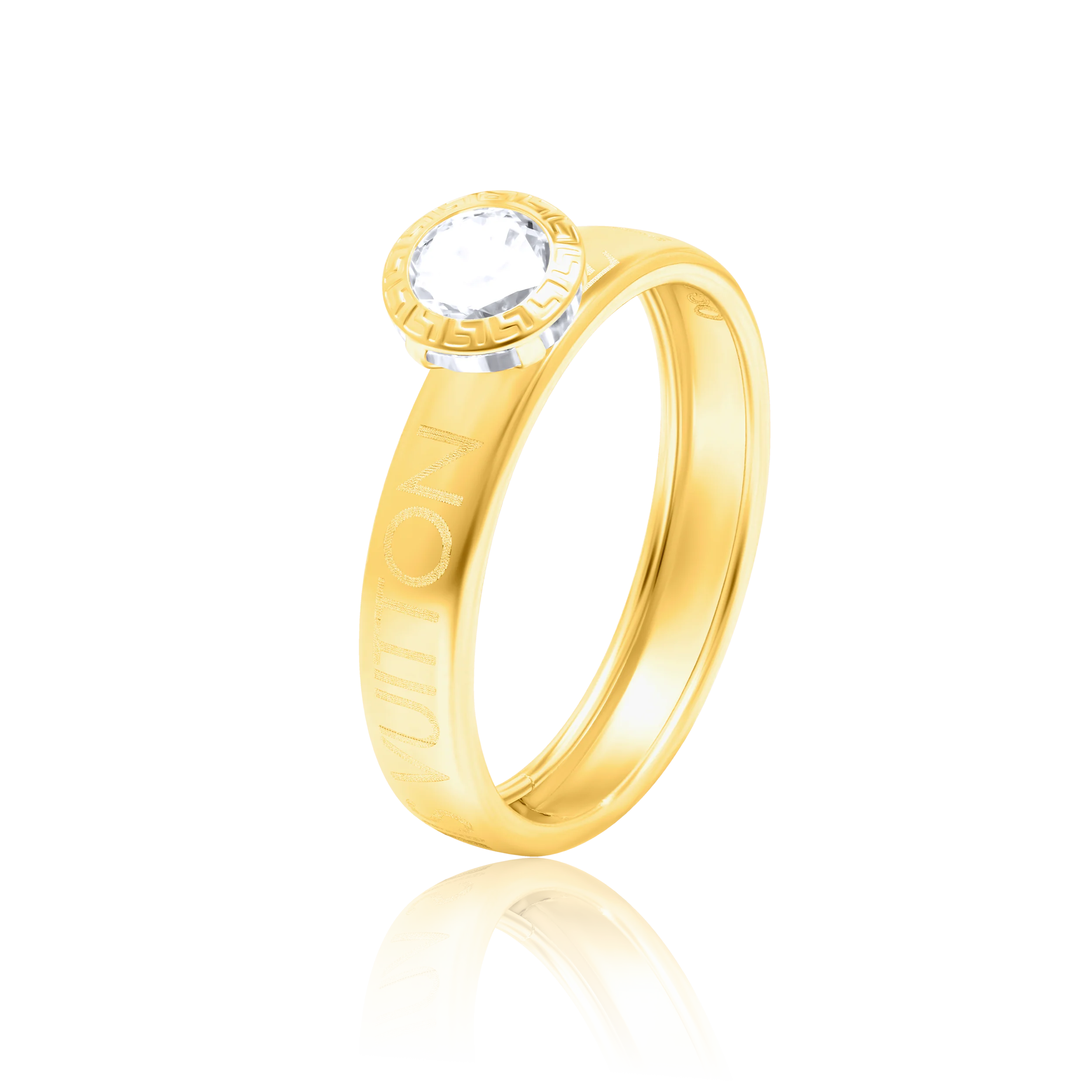 18K Pure Gold Stone Ring Talagold