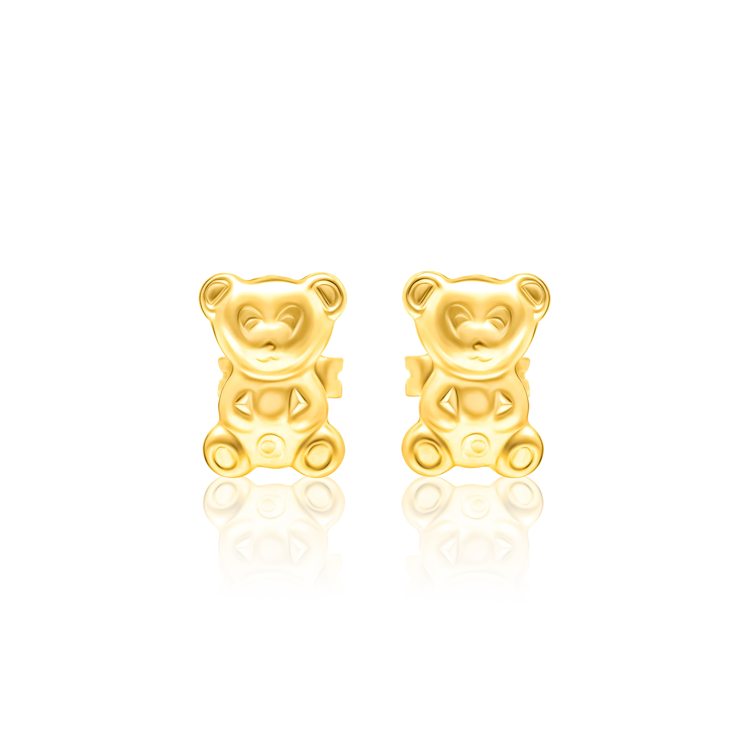 18K Pure Gold Teddy Bear Earring Set Talagold