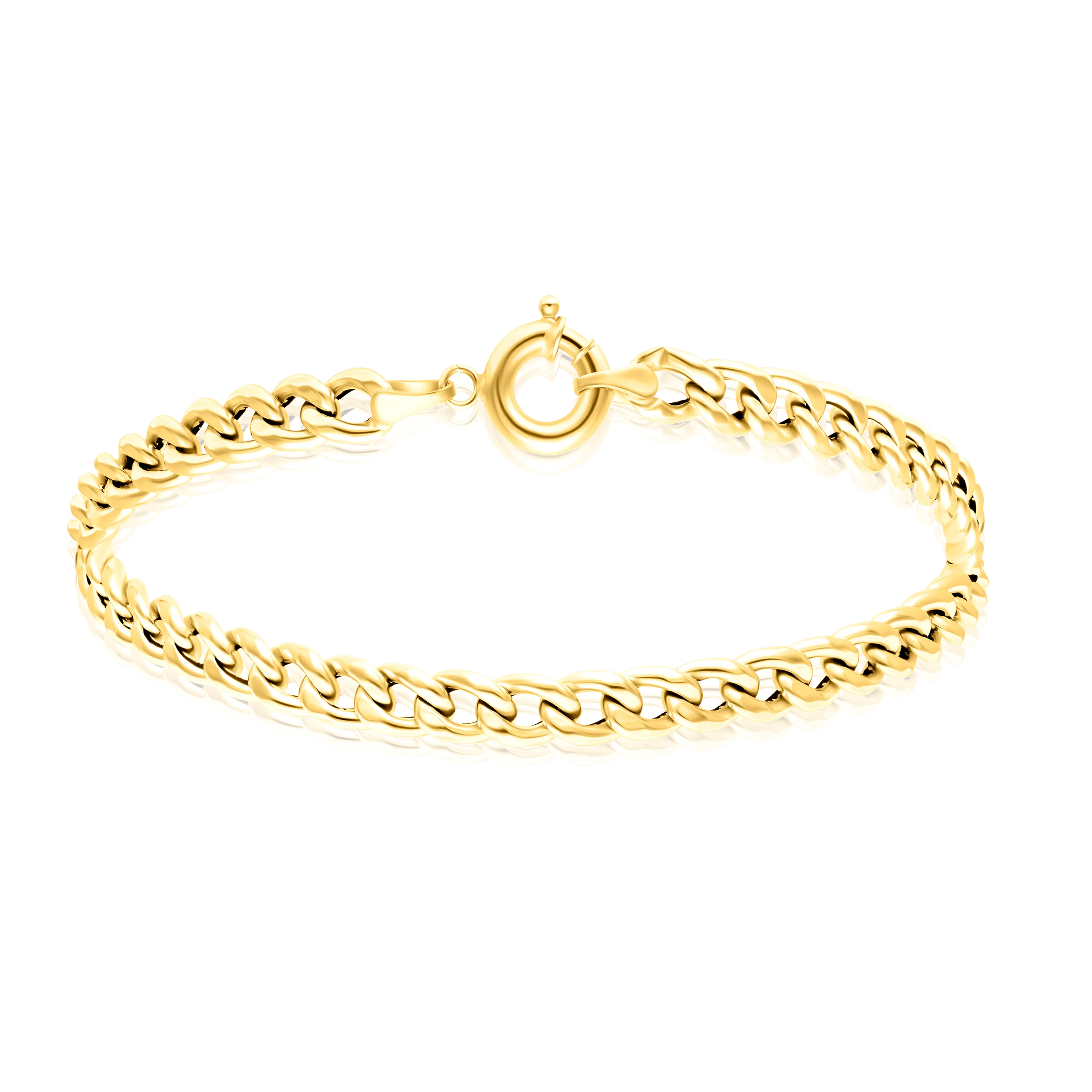 18K Pure Gold Thick Linked Bracelet Talagold