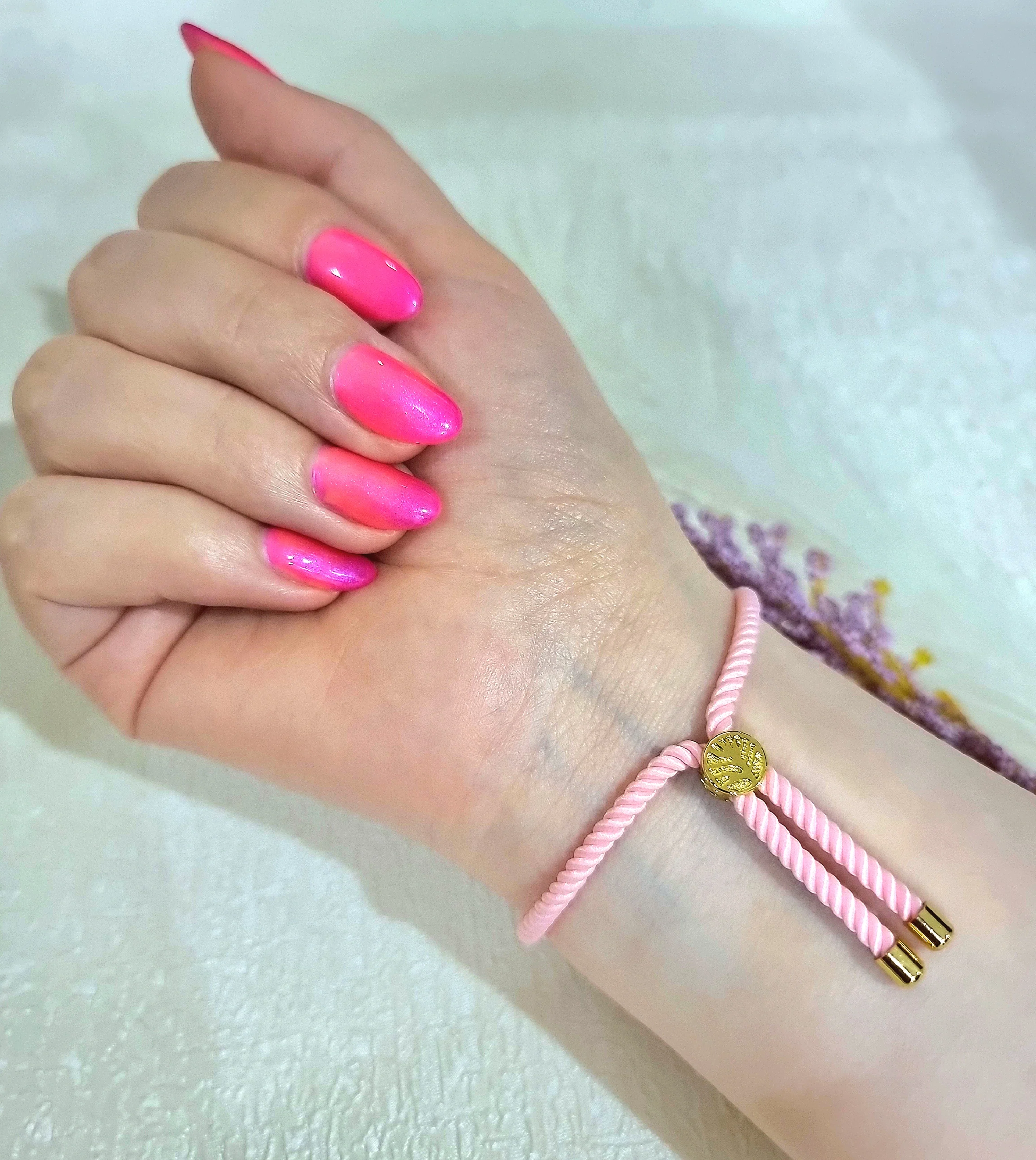 18K Pure Gold Thread V.C Flower Bracelet - Image 3