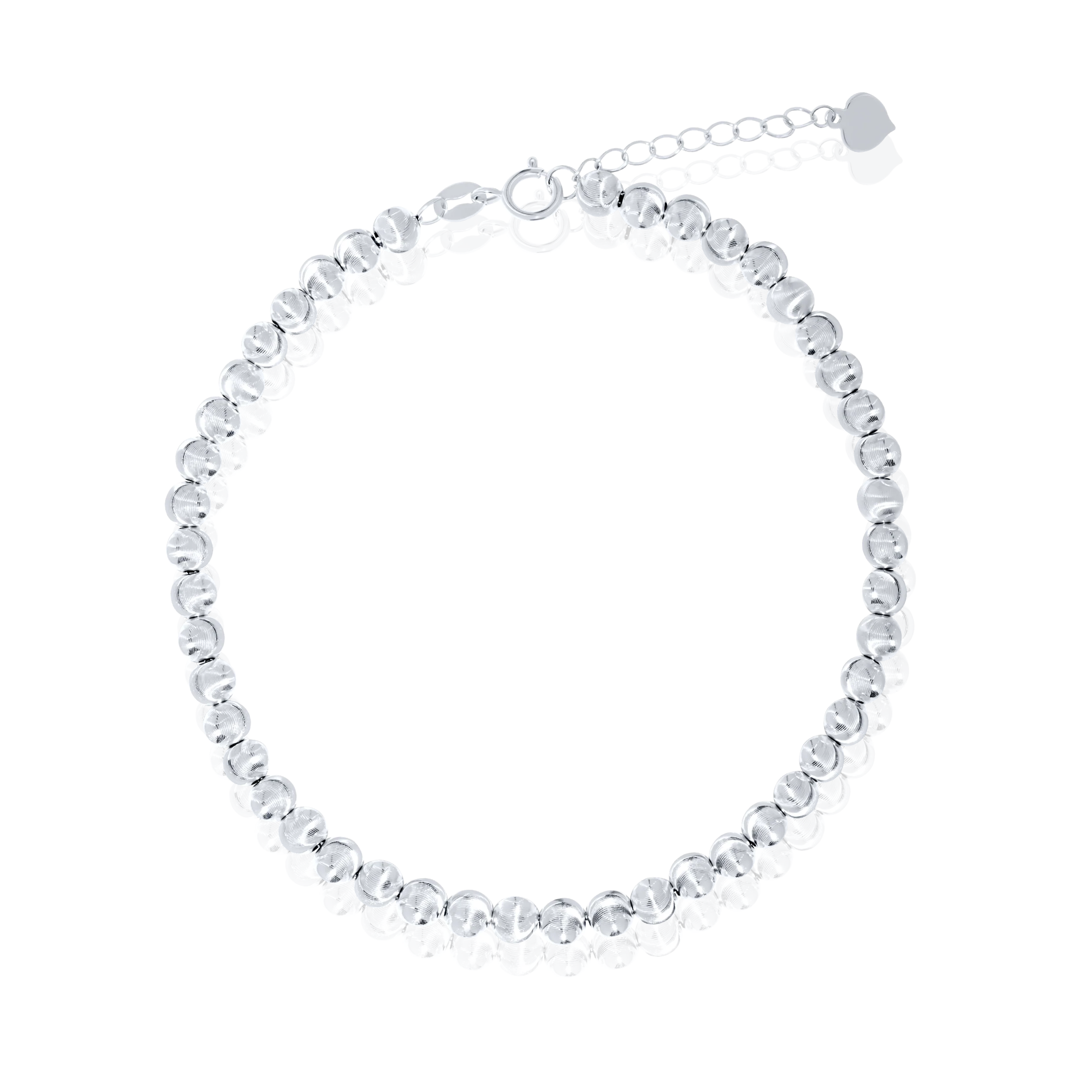 18K Pure White Gold Seed Bracelet Talagold