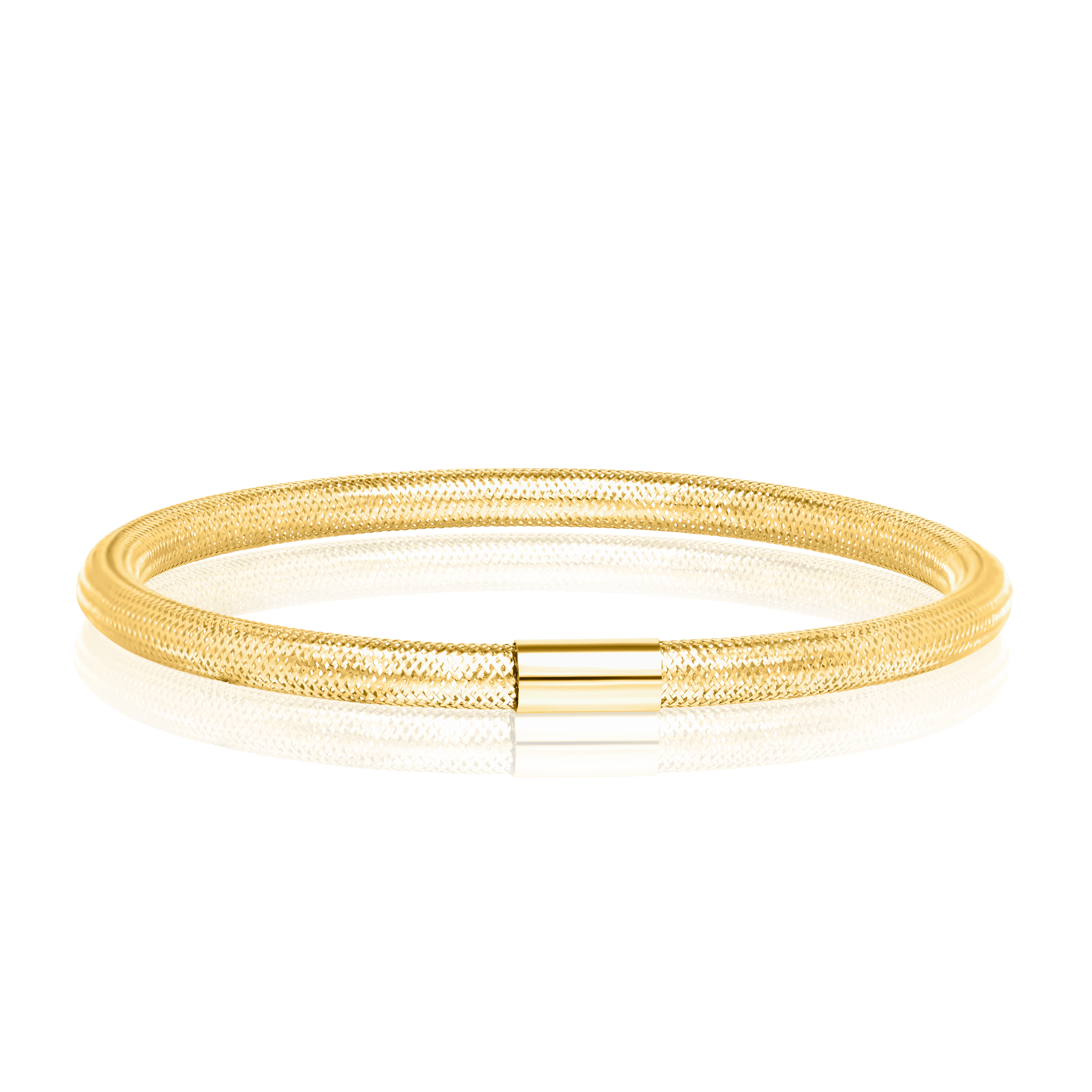 18K Pure Gold Elastic Bangle - Image 2