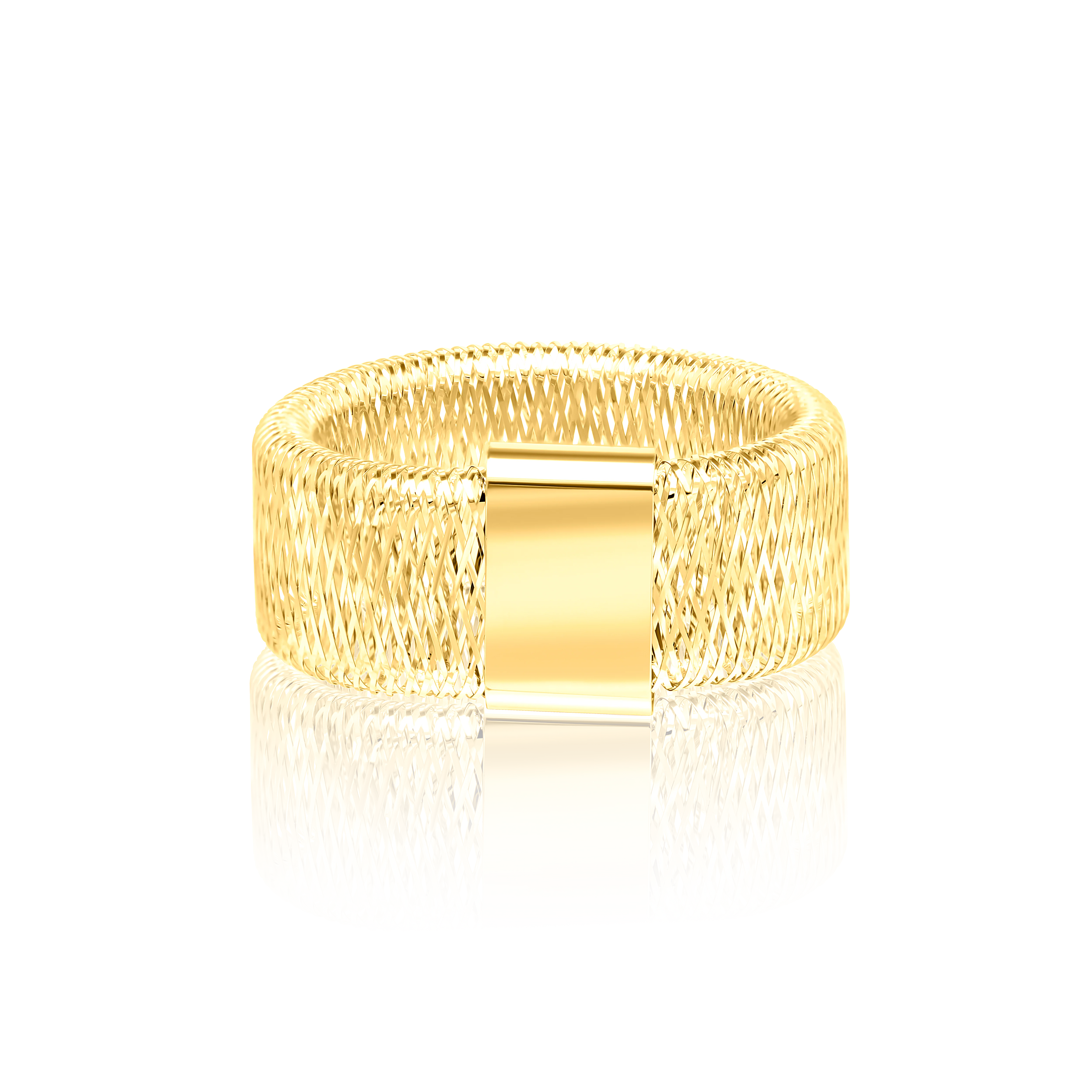 18K Real Gold Elastic Ring - Image 2