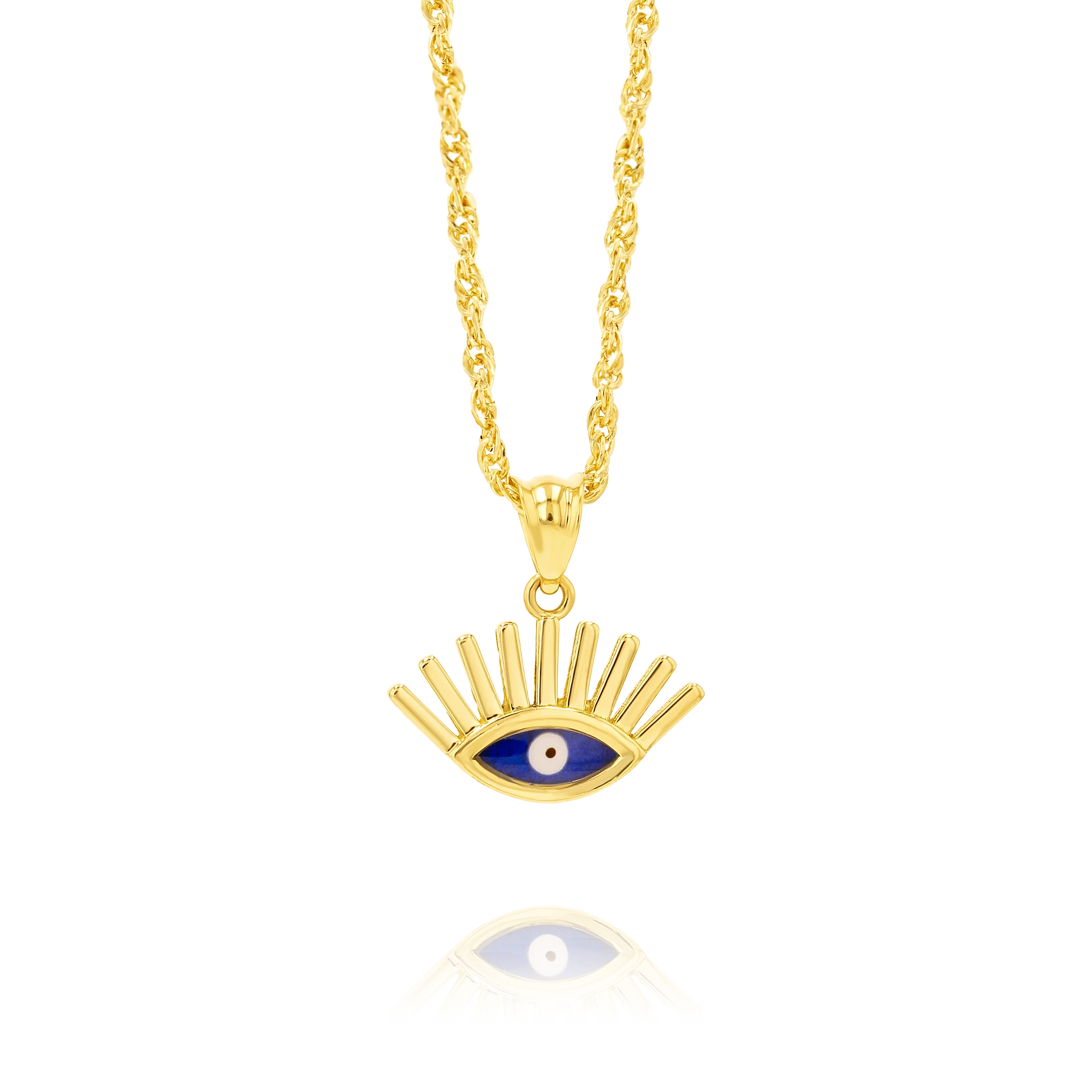 18K Pure Gold Eye Necklace - Image 2