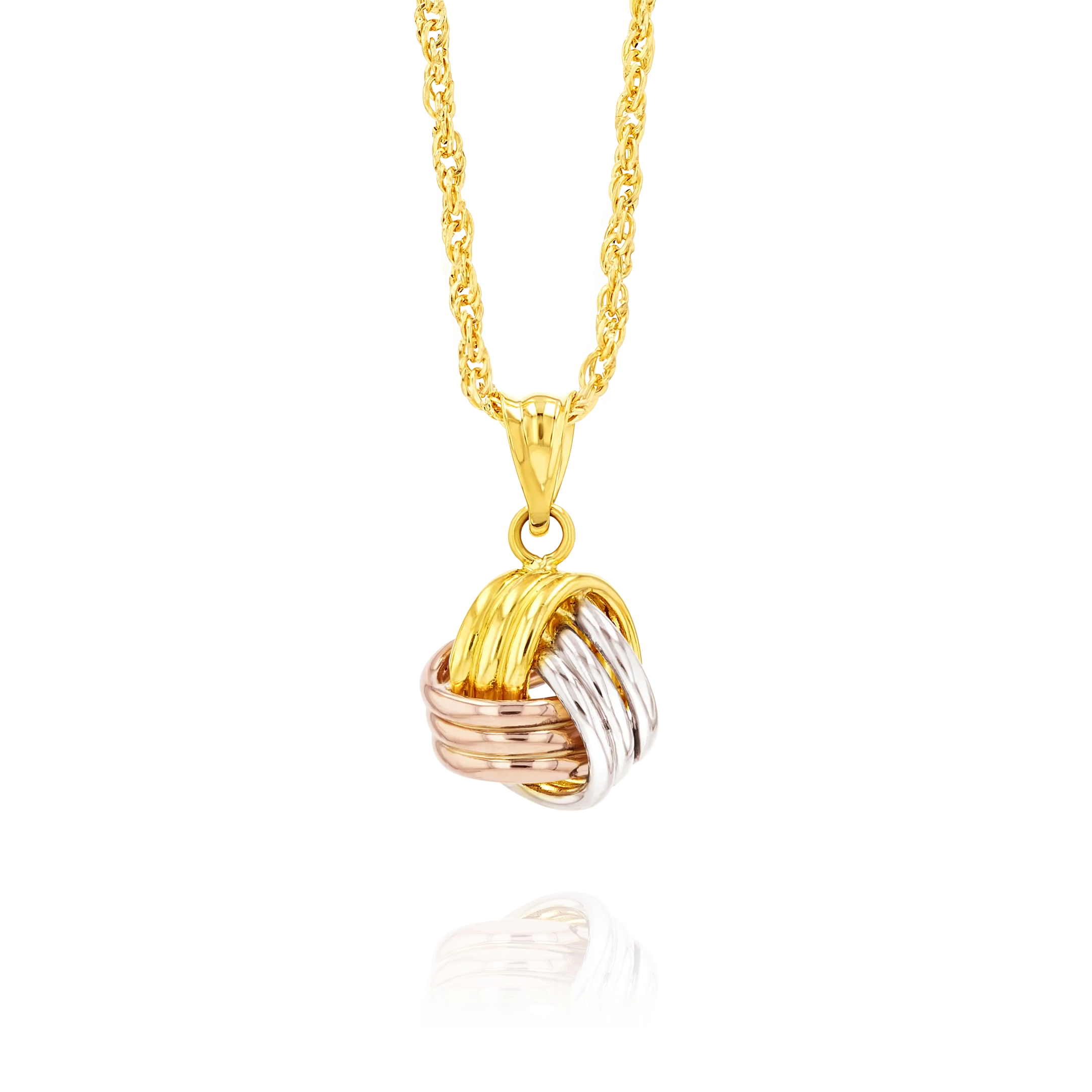 18K Pure Gold Knot Necklace - Image 2