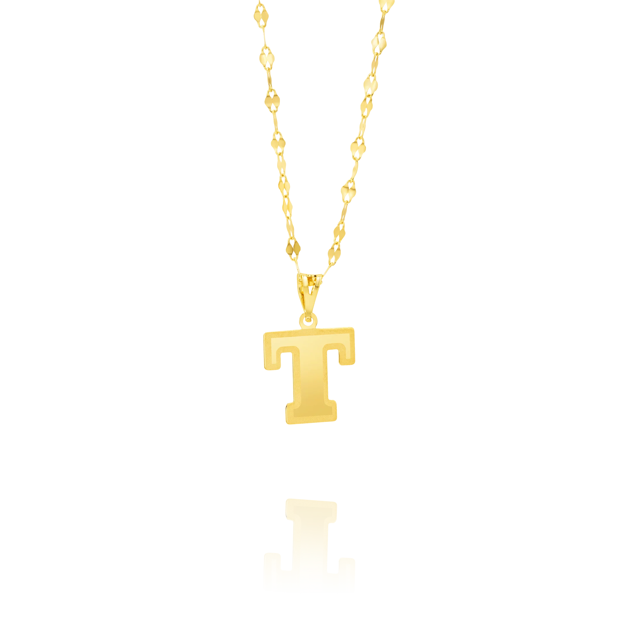 18K Pure Gold Letter T Necklace - Image 2